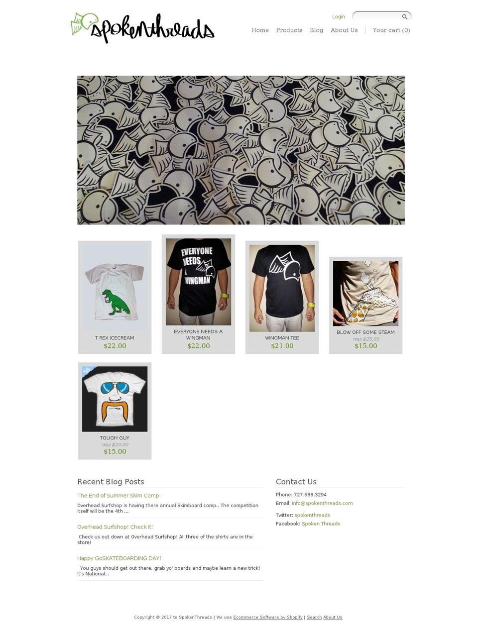 Woodland Shopify theme site example spokenthreads.com