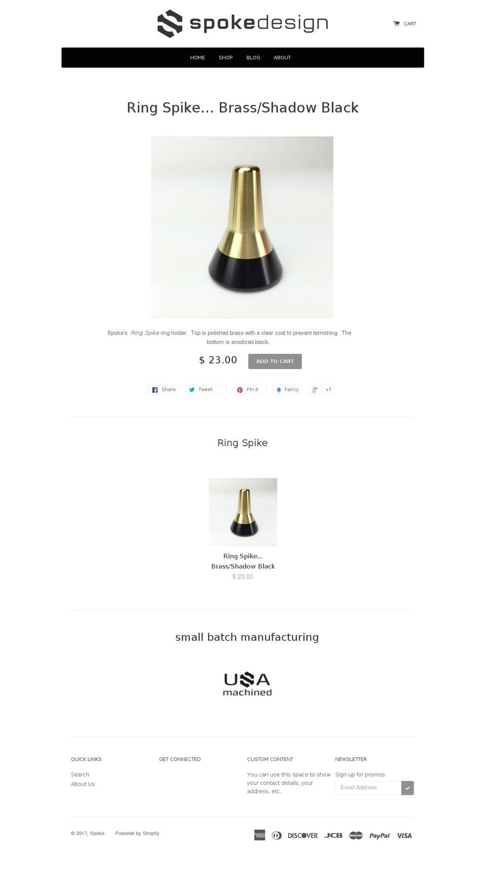 spokeringspike.com shopify website screenshot