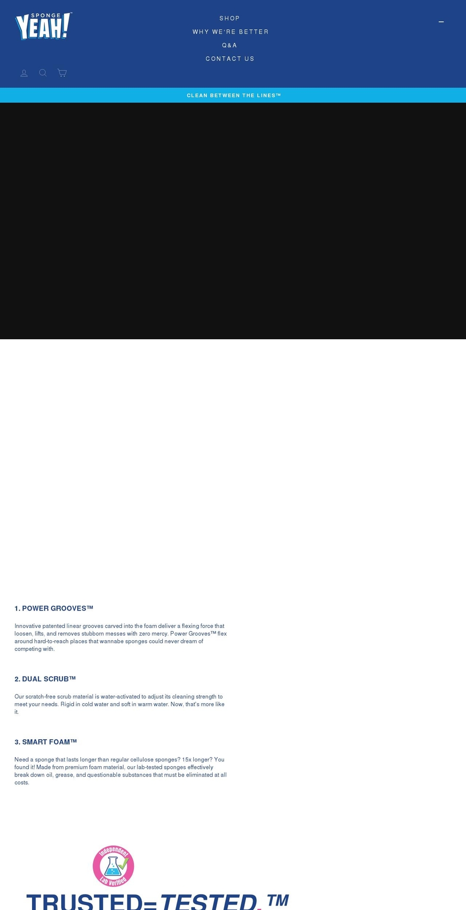 spongeyeah.com shopify website screenshot