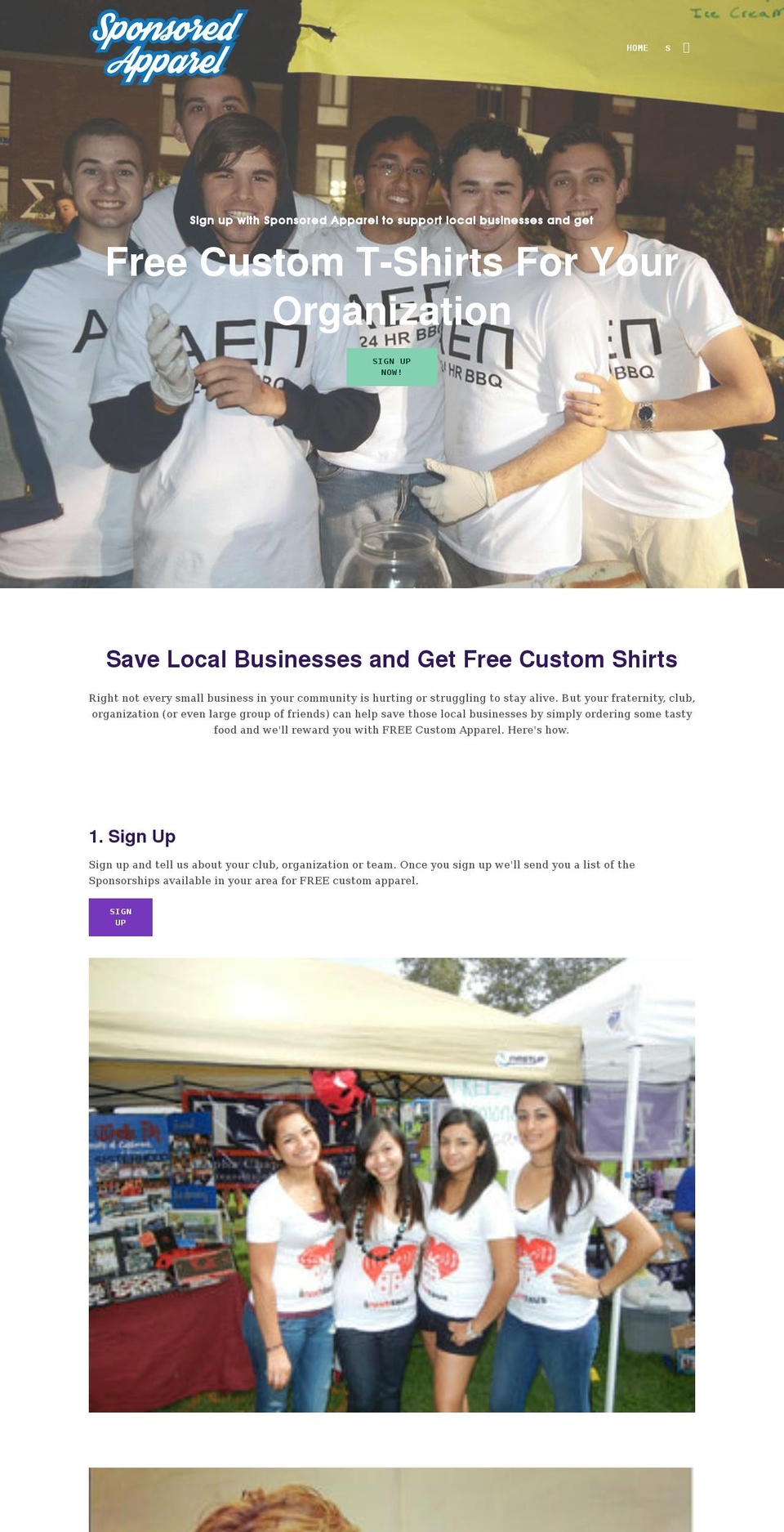 sponsoredapparel.com shopify website screenshot