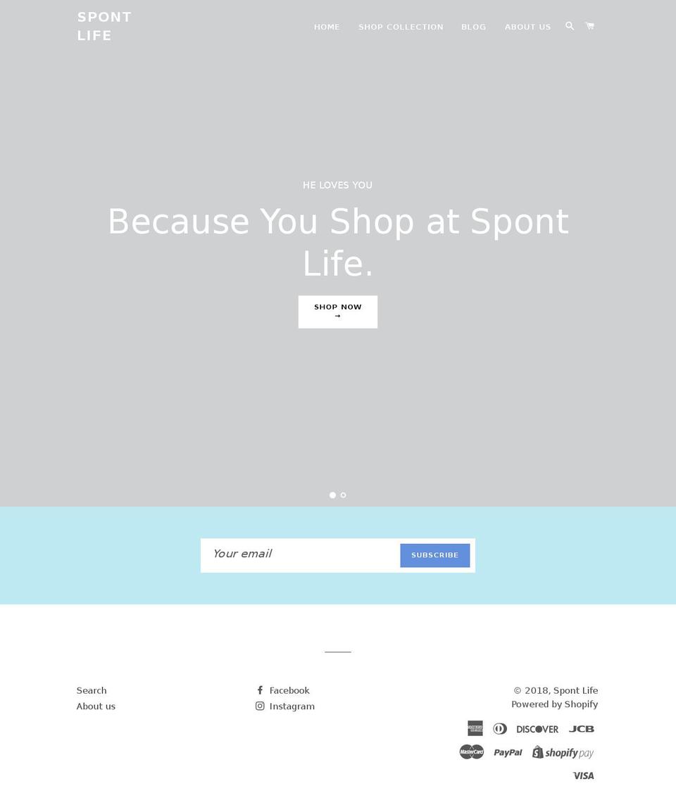 spontlife.com — Shopify storefront screenshot