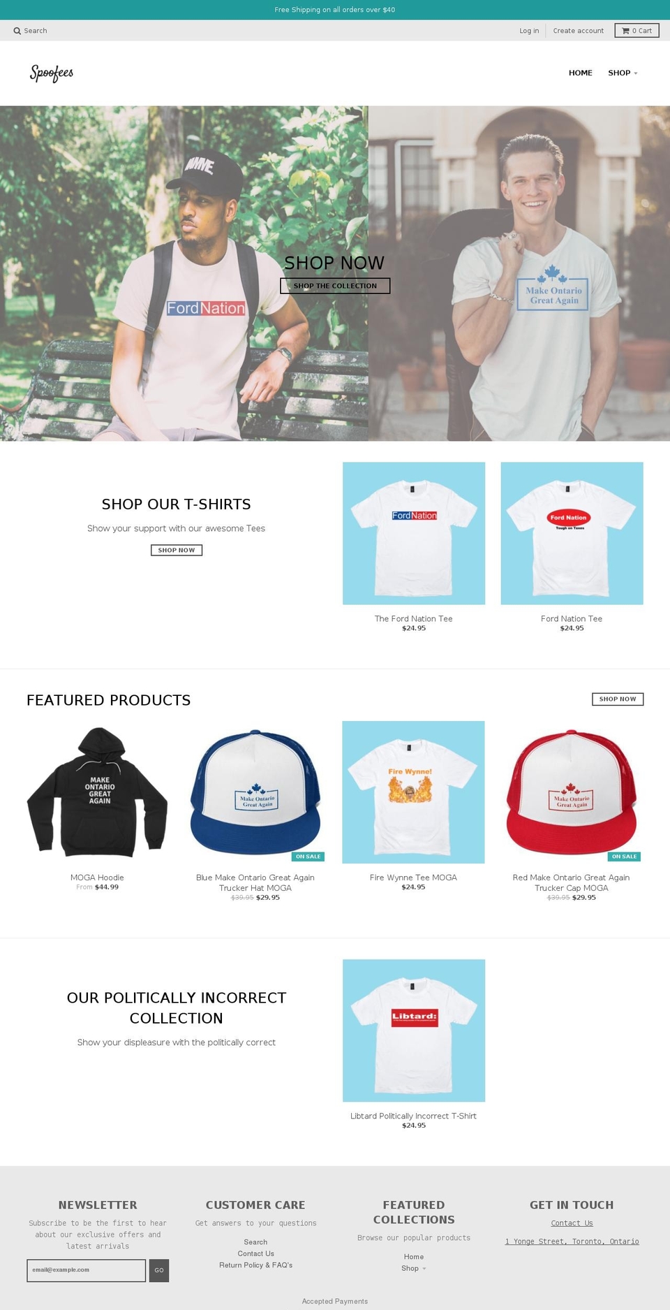 spoofees.com — Shopify storefront screenshot