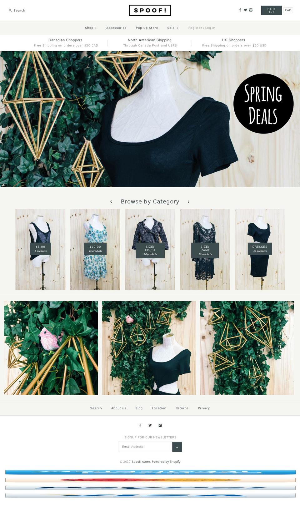 spoofstore.com shopify website screenshot