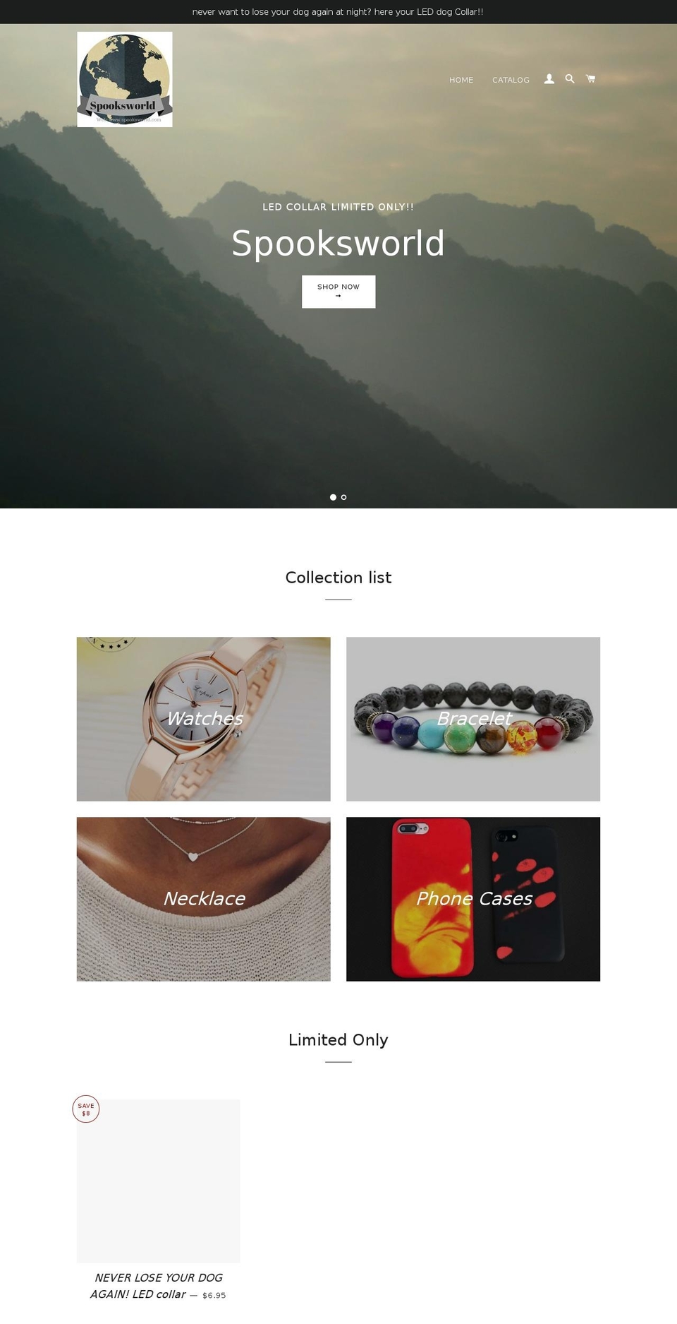 spooksworld.com — Shopify storefront screenshot