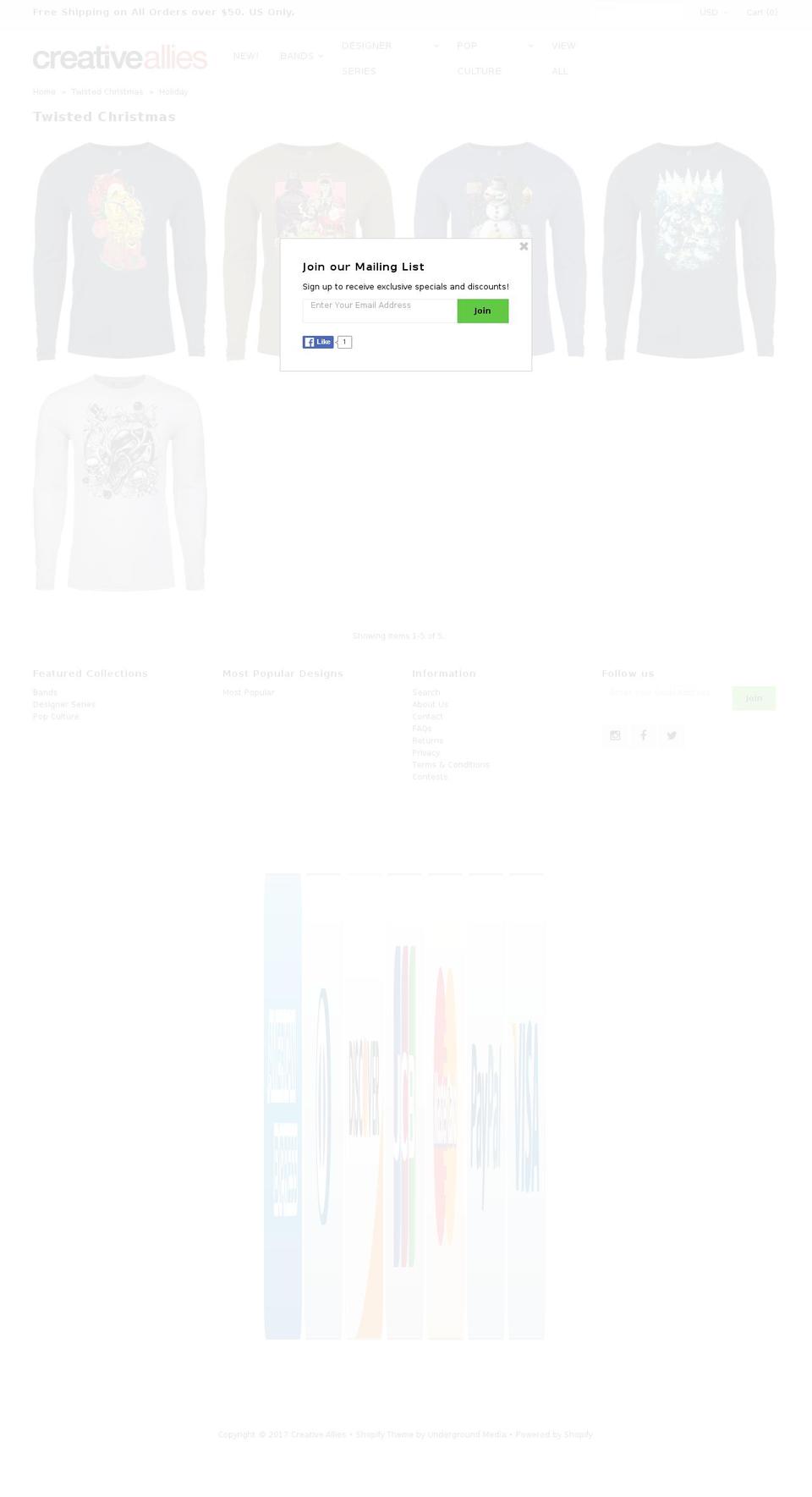 spookychristmas.com shopify website screenshot