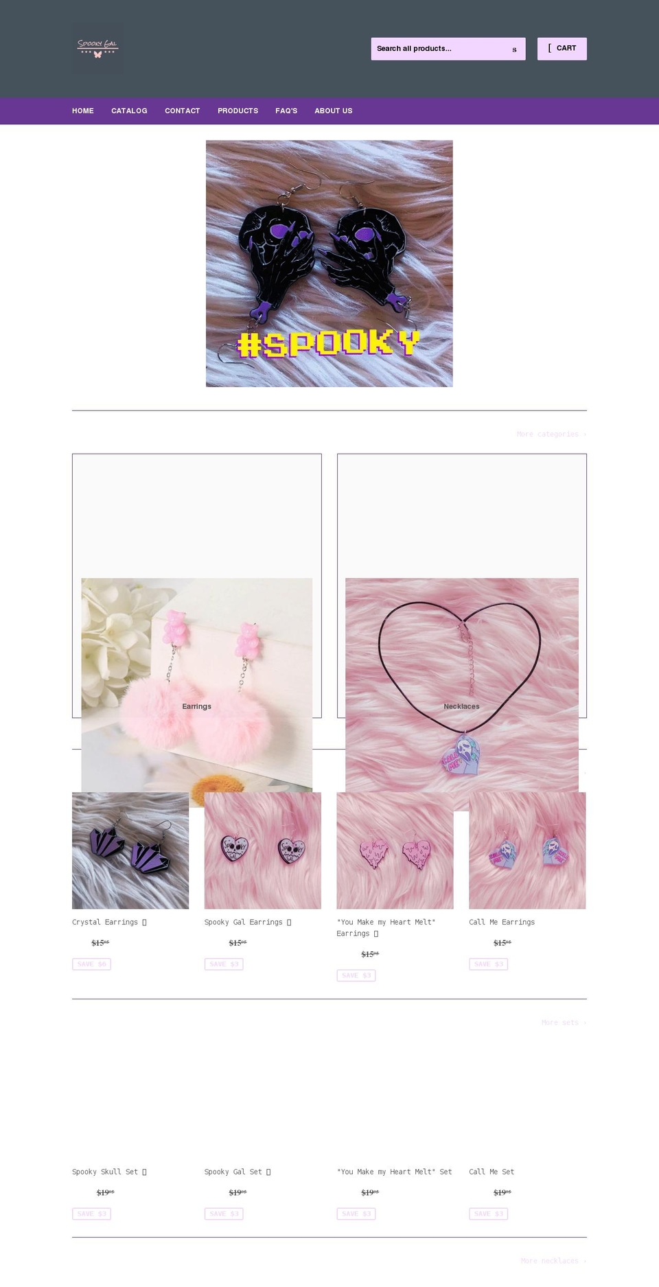 spookygal.com shopify website screenshot