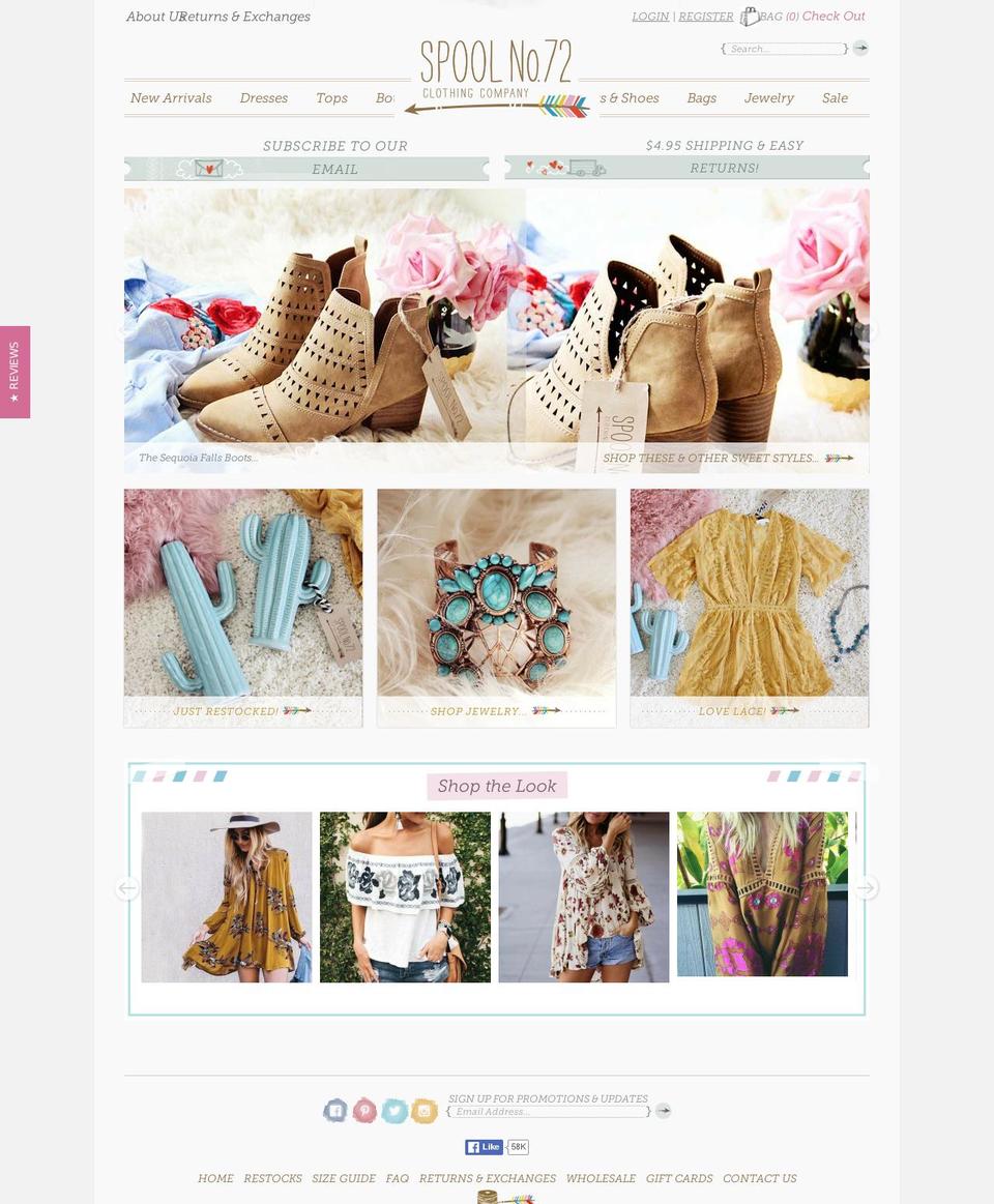 spoolno72.com shopify website screenshot