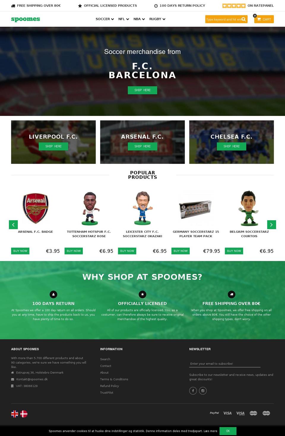spoomes.com shopify website screenshot