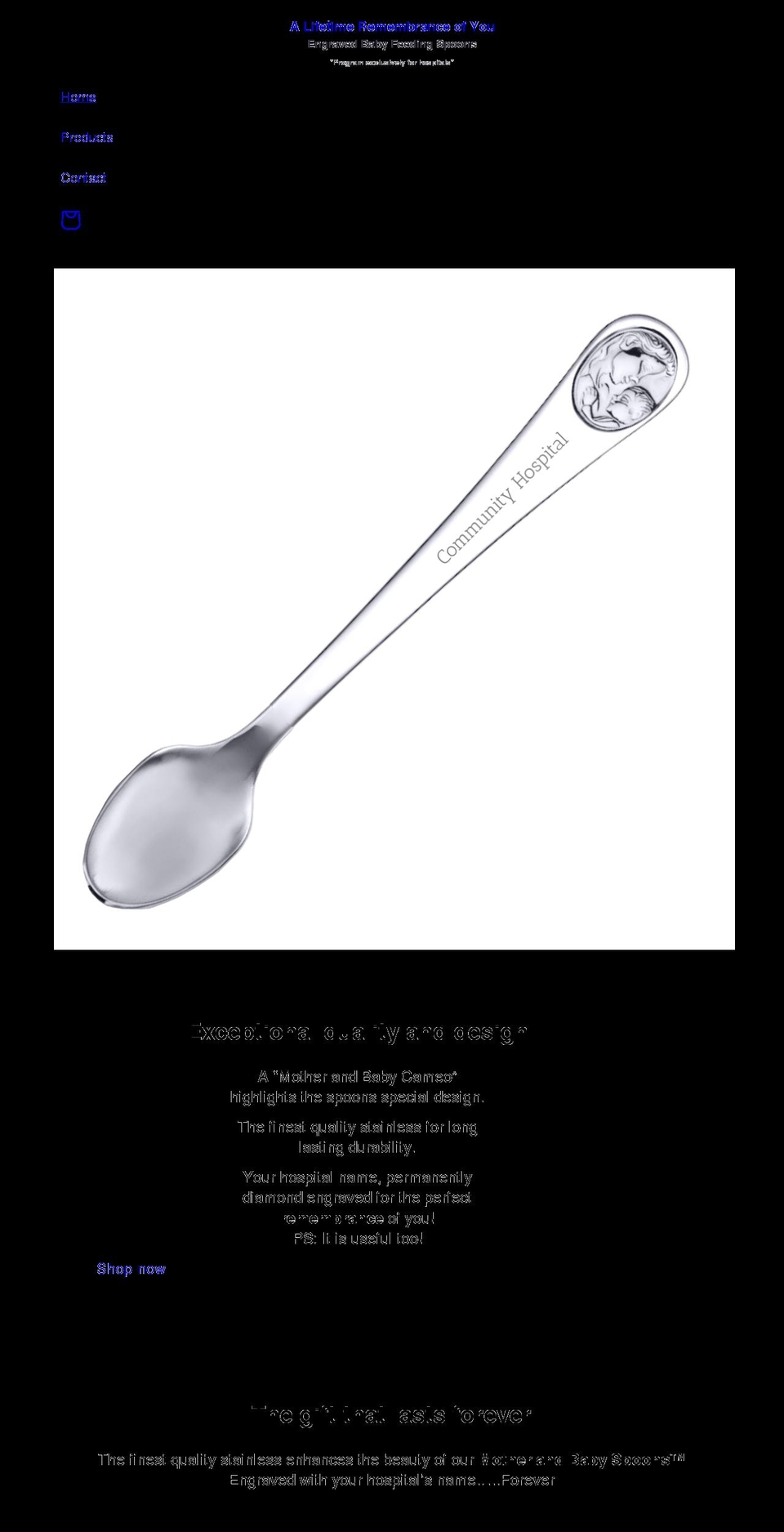 spoonsforbaby.com shopify website screenshot