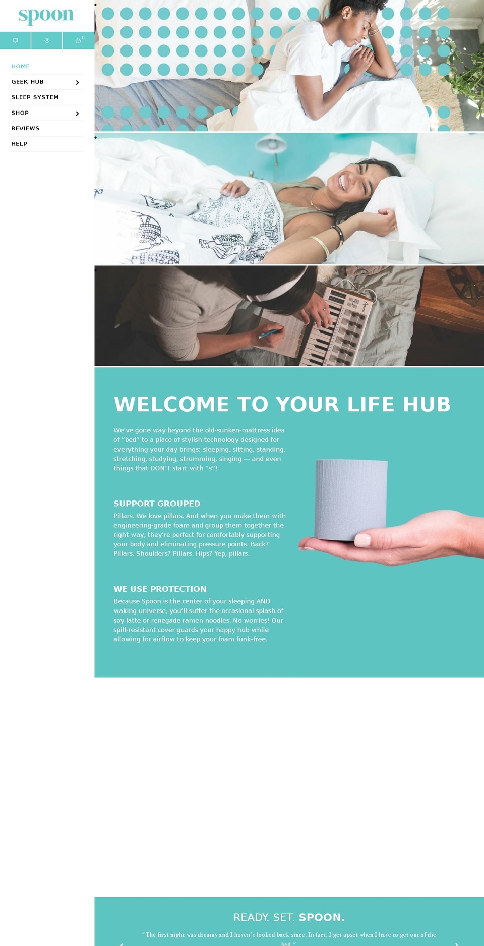 spoonsleep.com shopify website screenshot