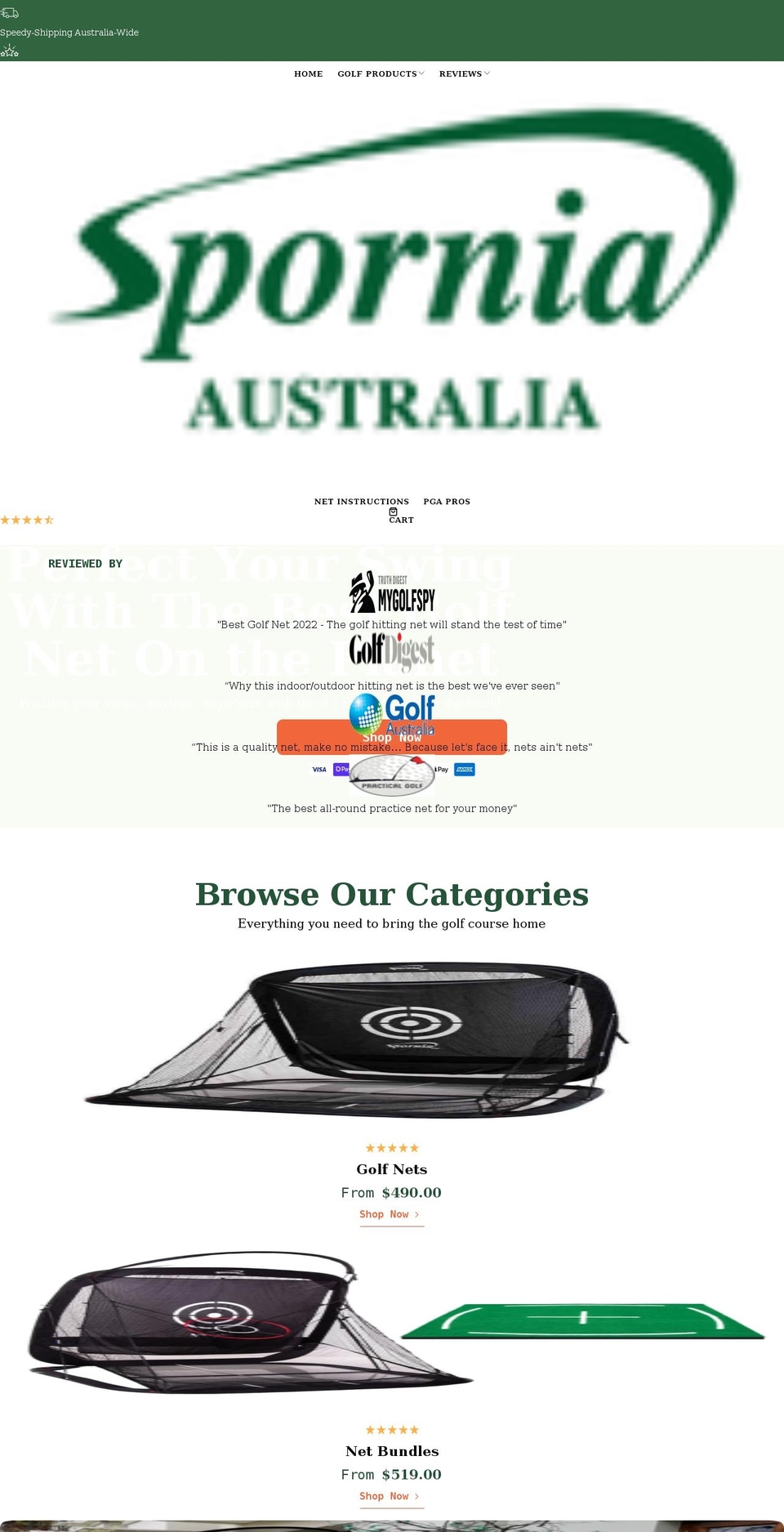 spornia.com.au shopify website screenshot
