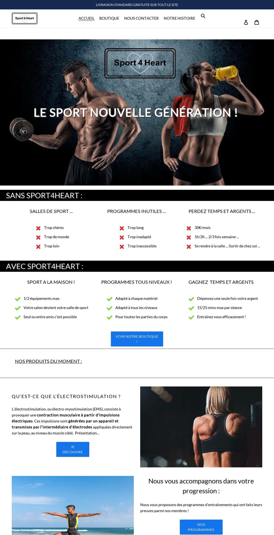 sport4heart.com shopify website screenshot