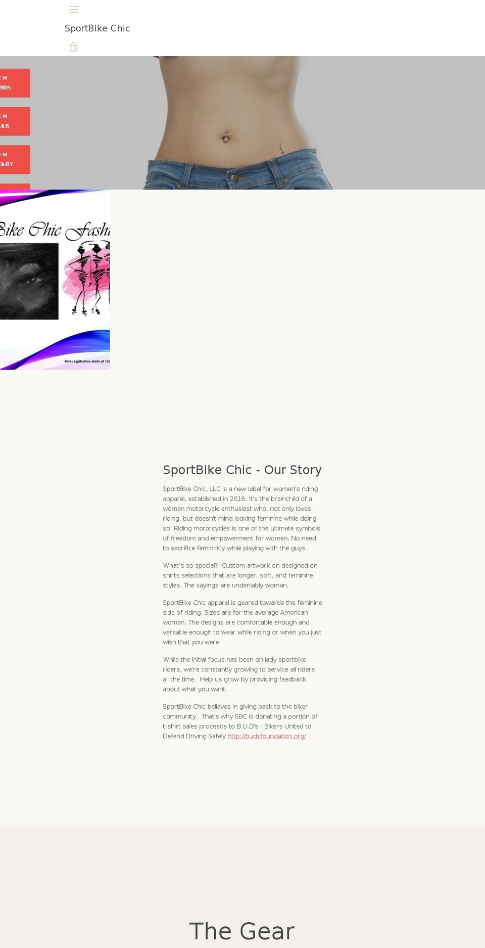 sportbikechic.com shopify website screenshot