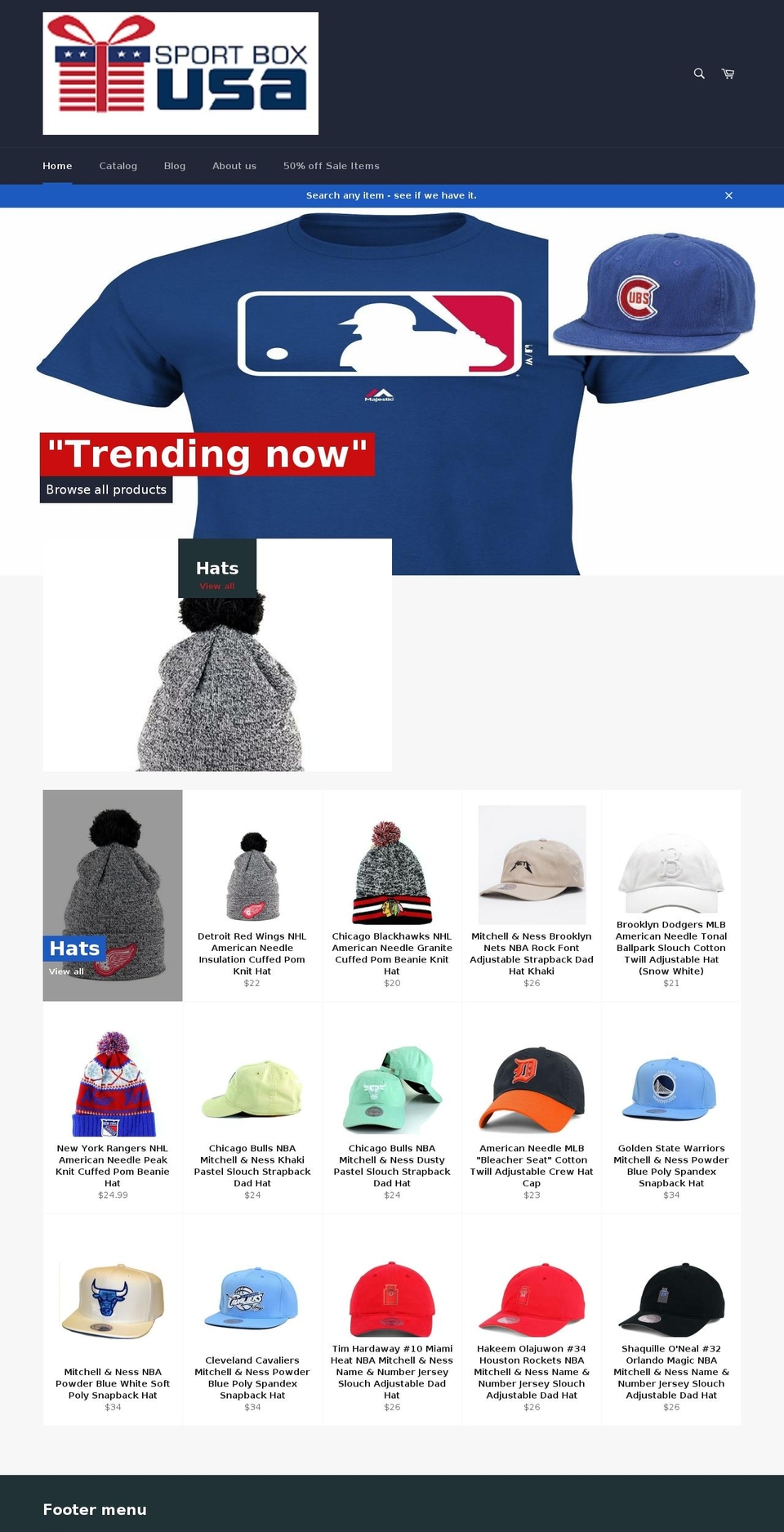 sportboxusa.com shopify website screenshot