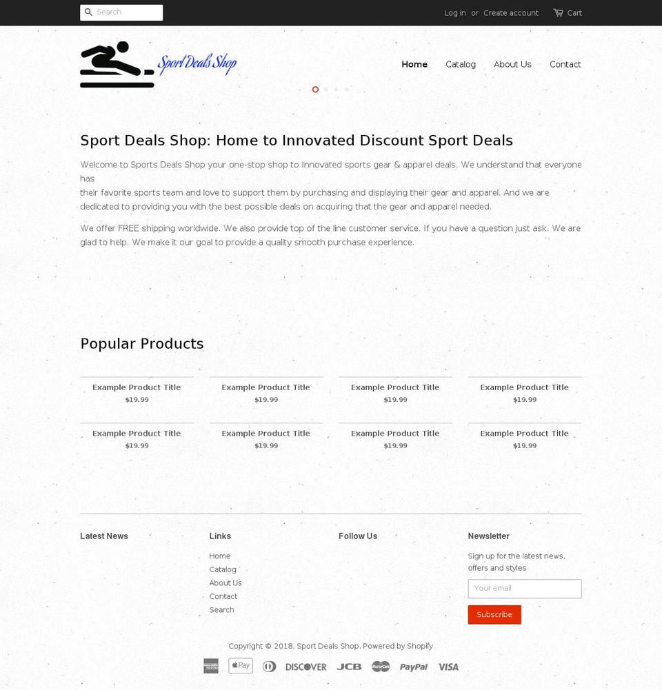 sportdealsshop.com — Shopify storefront screenshot
