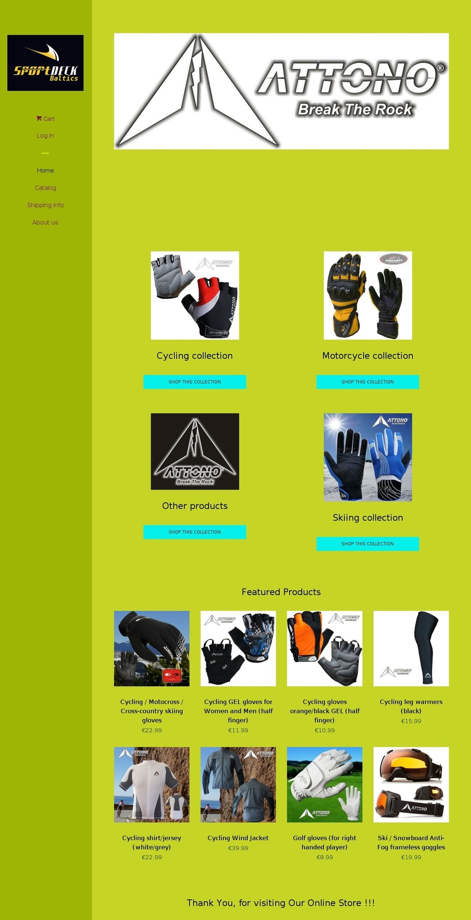 sportdeck-baltics.com shopify website screenshot