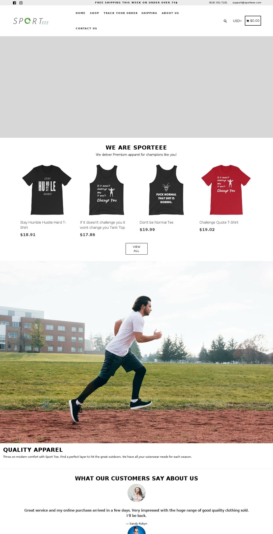 sporteee.com — Shopify storefront screenshot