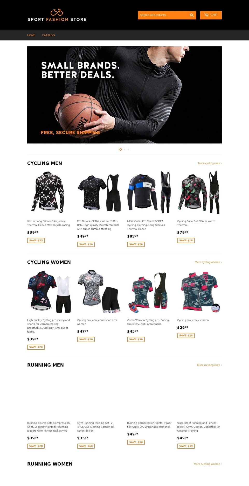 sportfashionstore.com — Shopify storefront screenshot