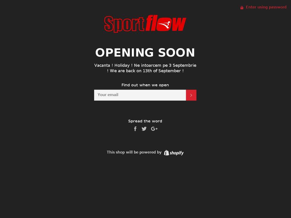 sportflow.net shopify website screenshot