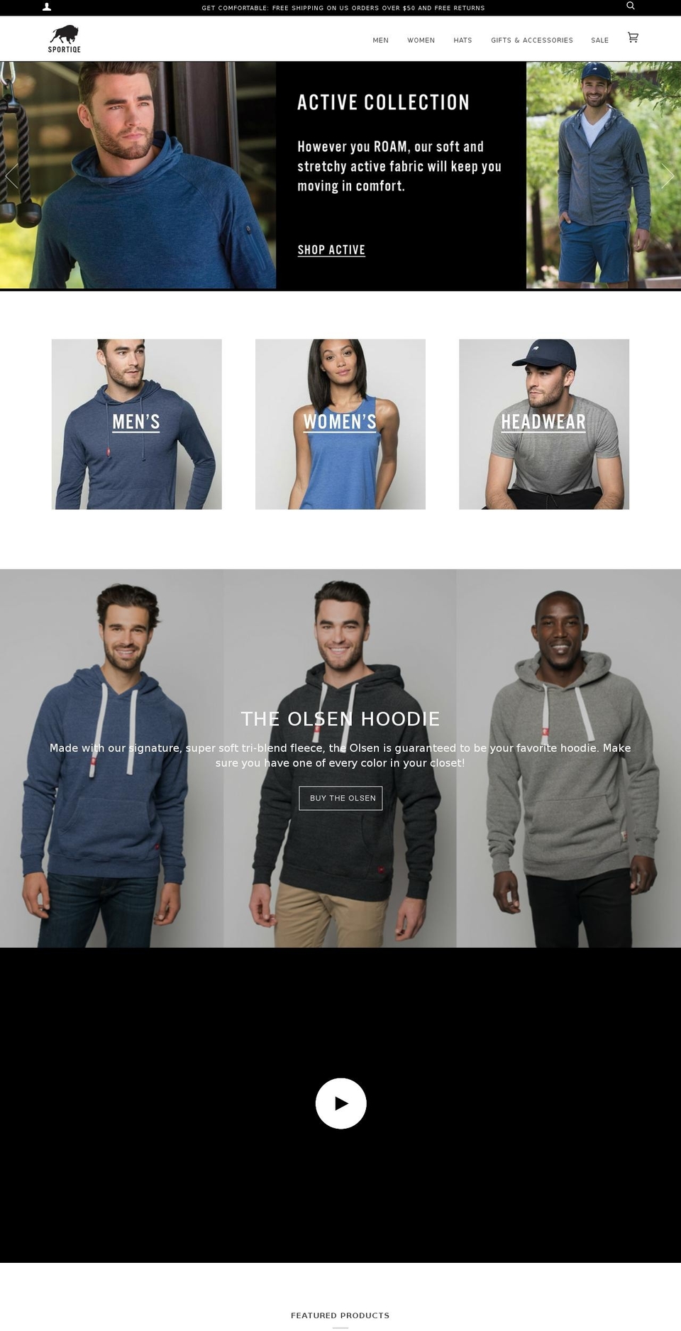 sportiqeboutiqe.com — Shopify storefront screenshot