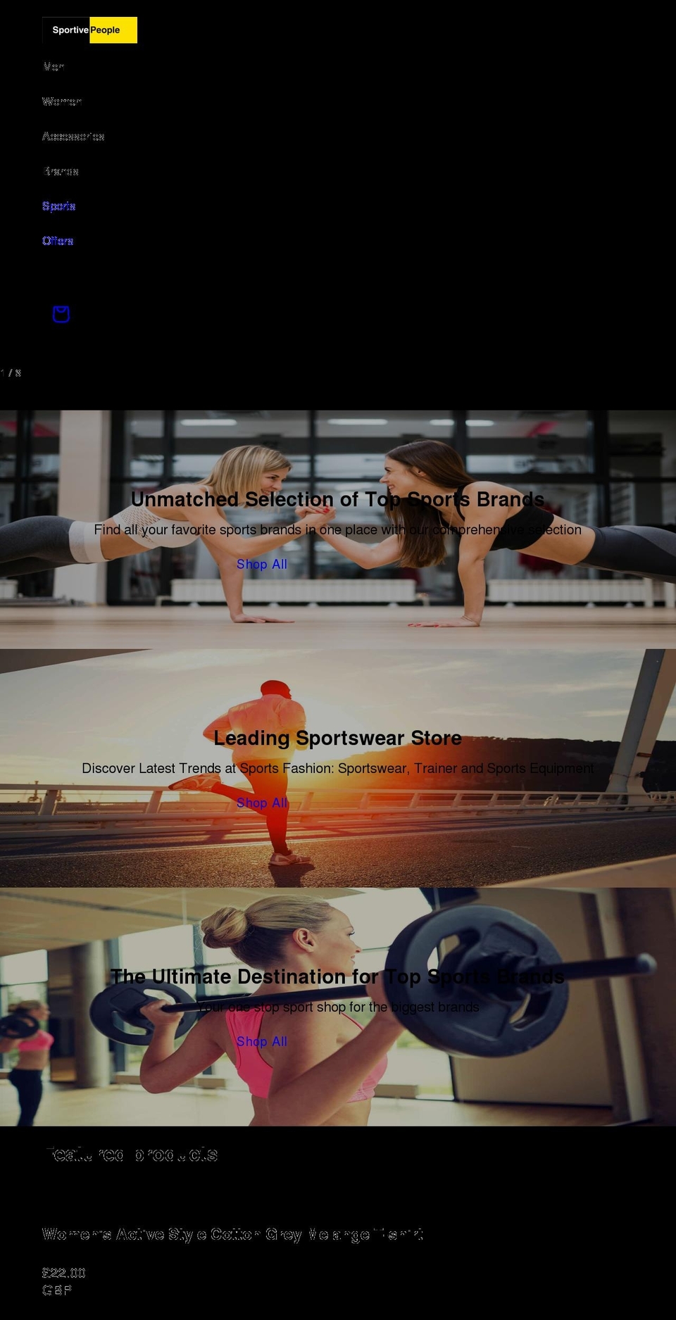 sportivepeople.com shopify website screenshot