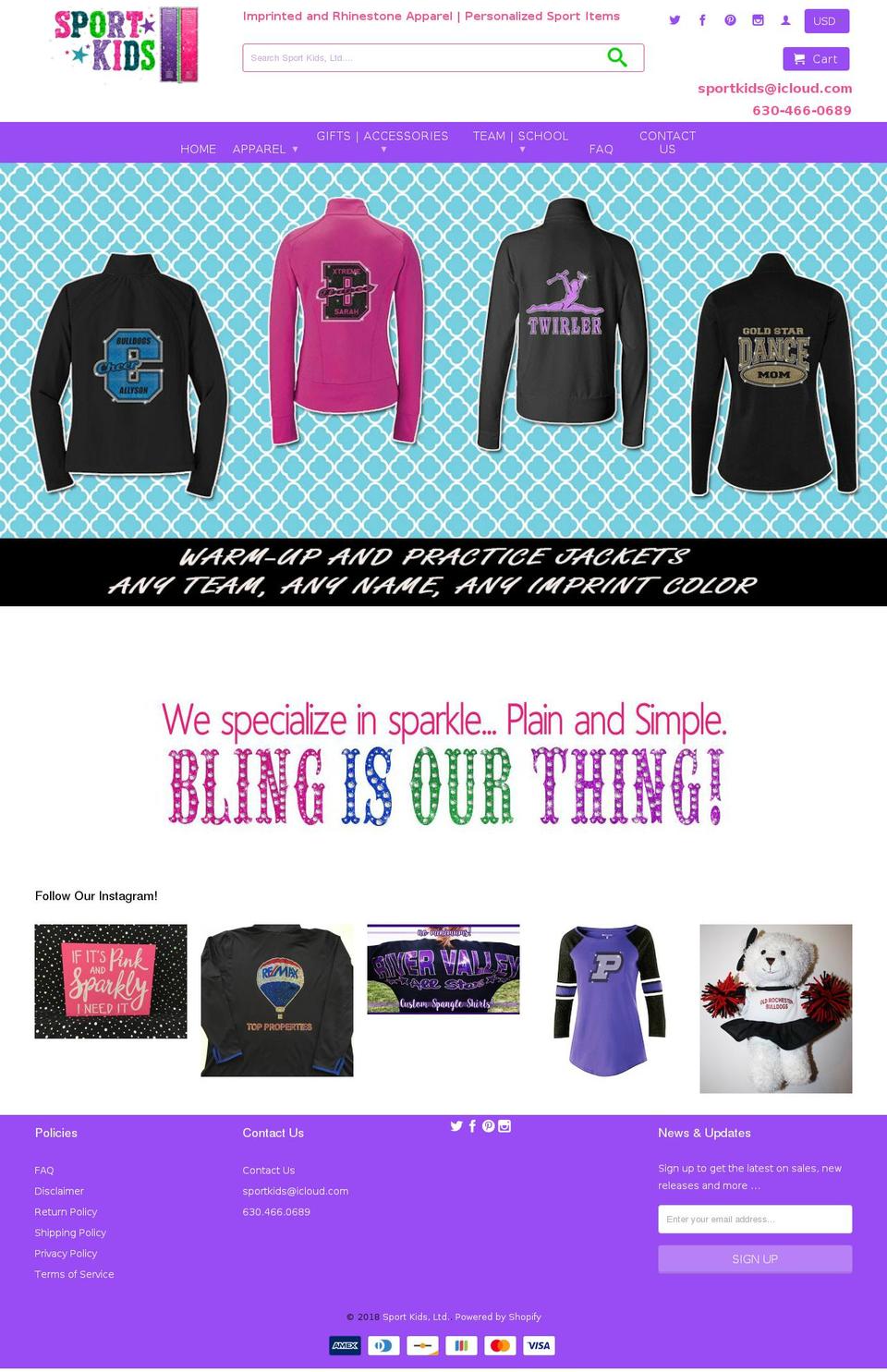 sportkidsltd.com — Shopify storefront screenshot