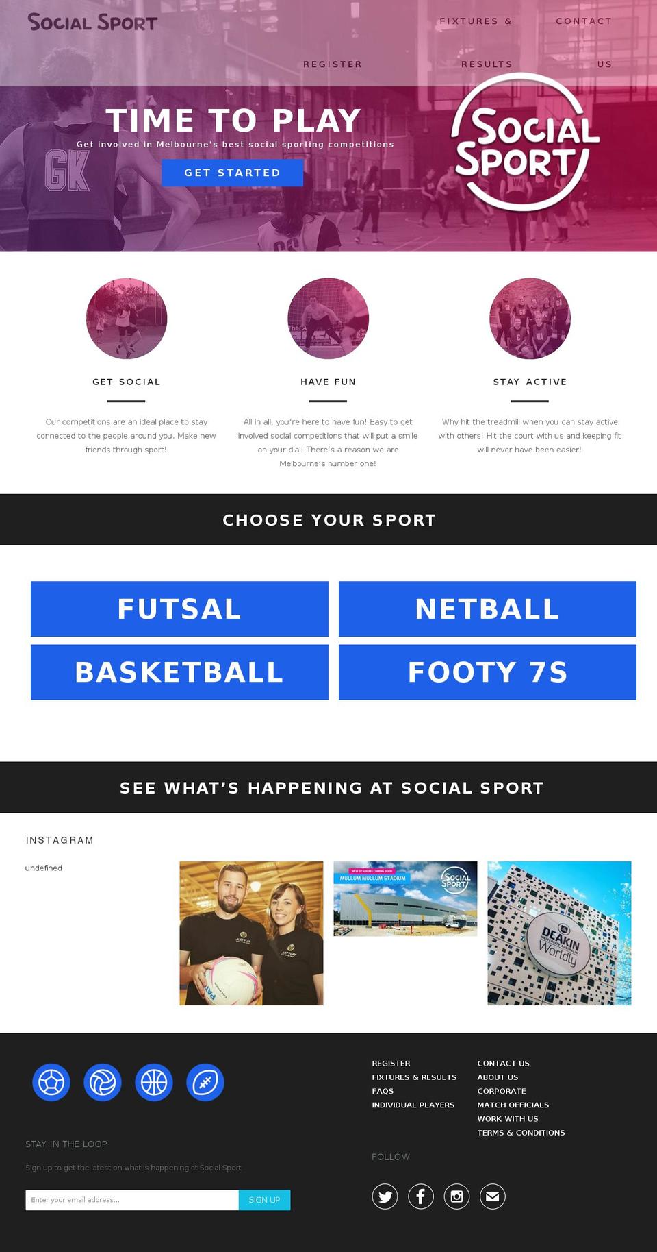 Social Sport Font change Shopify theme site example sportleagues.com.au