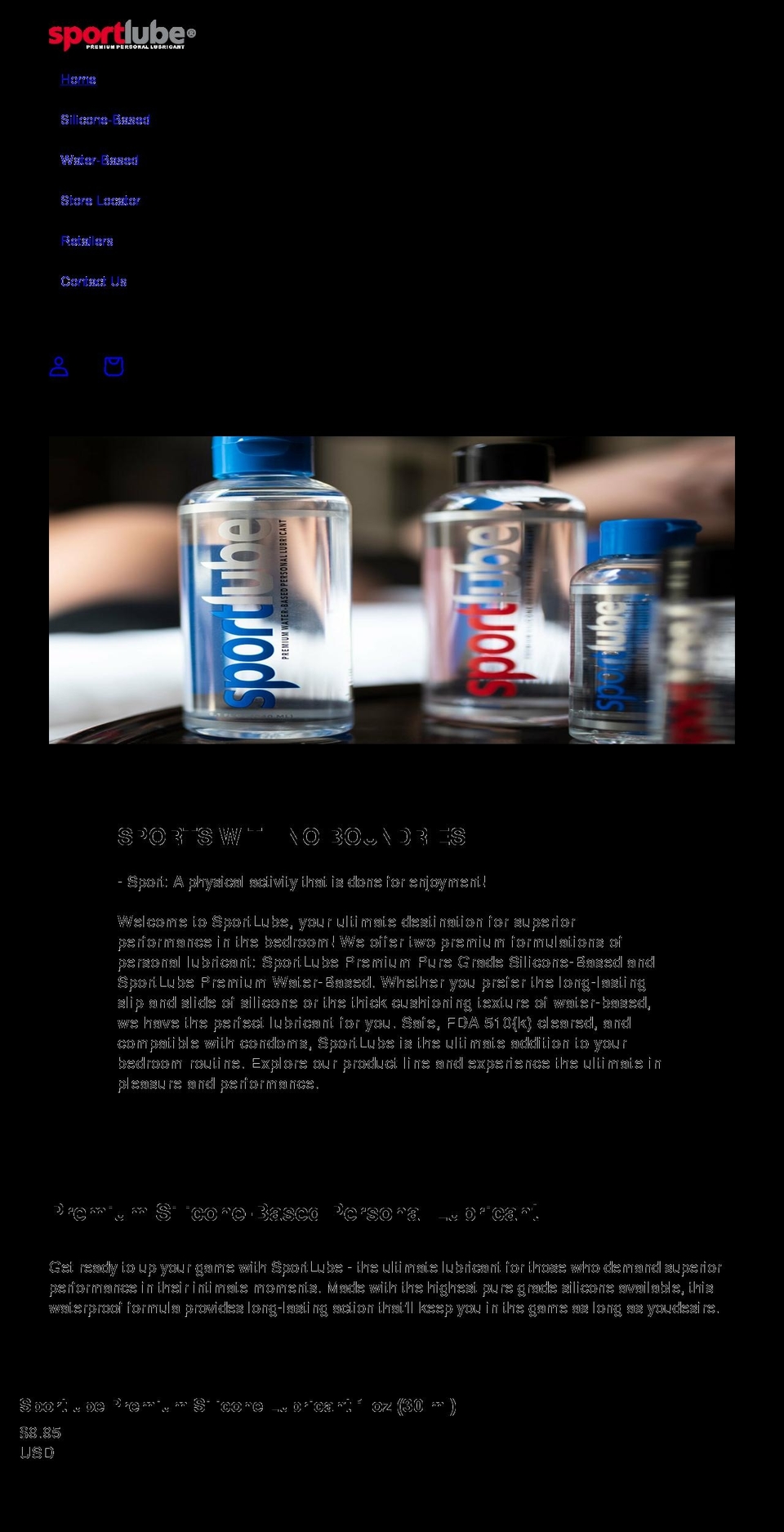 sportlube.com shopify website screenshot