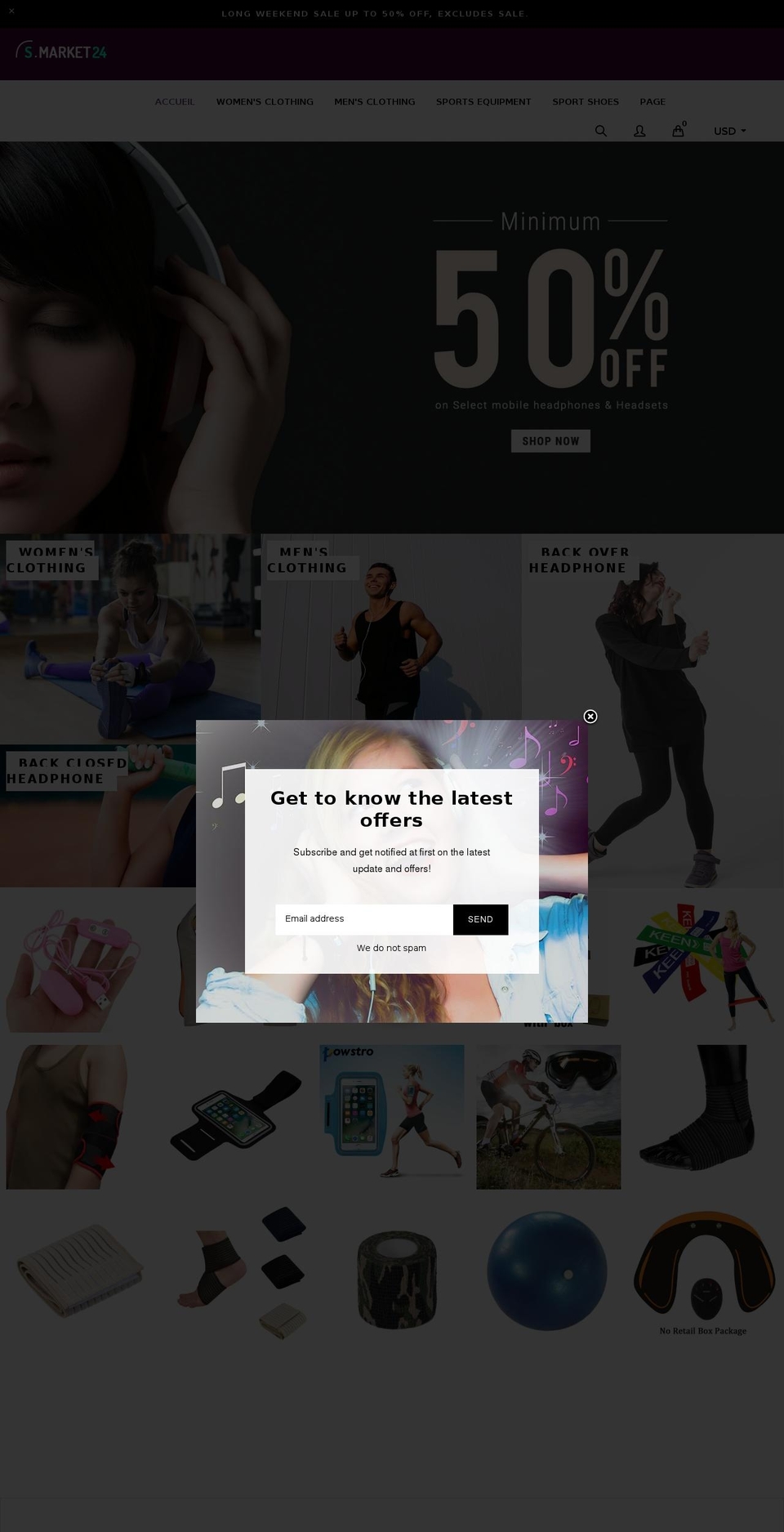 get-fit Shopify theme site example sportmarket24.com