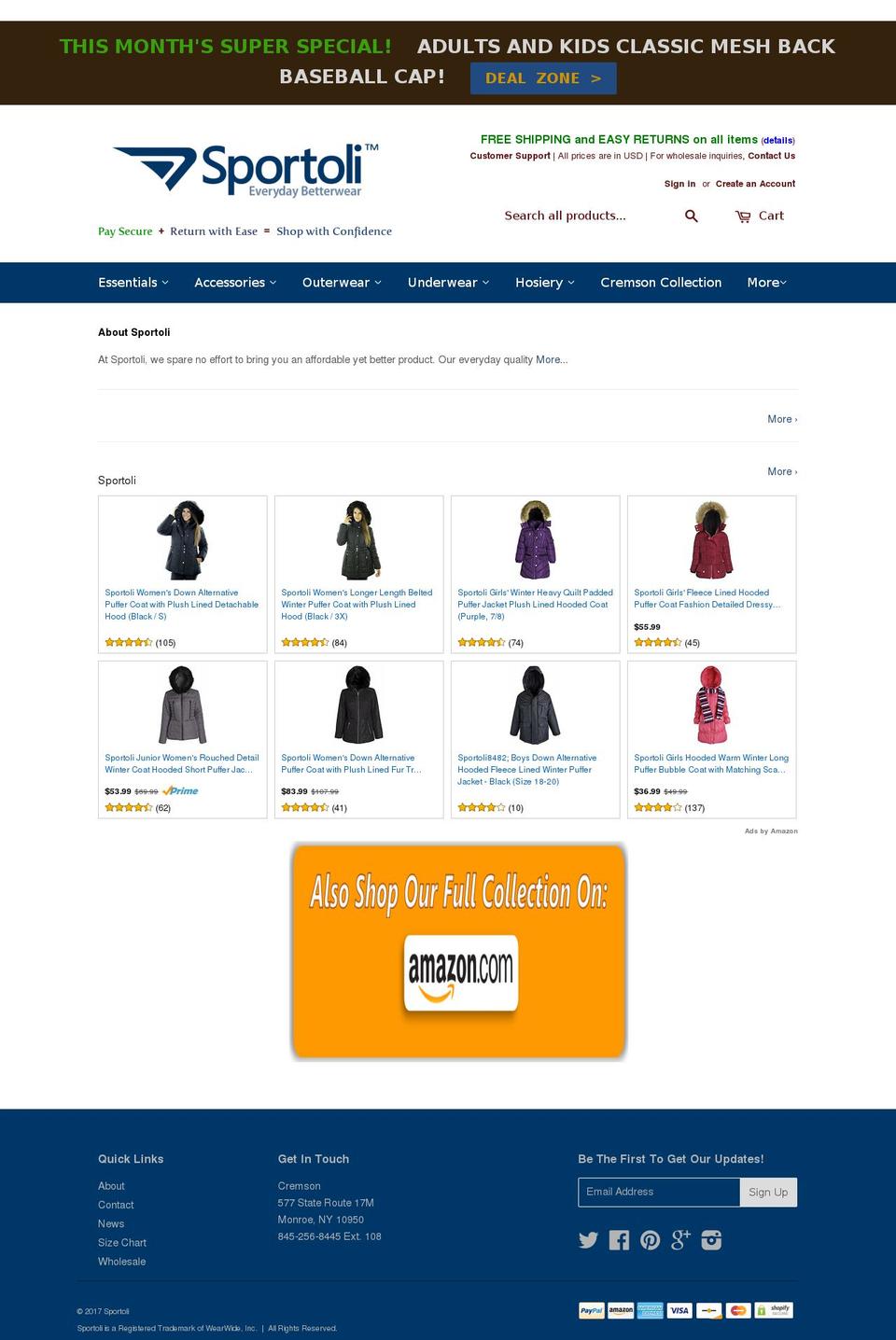 sportoli.com shopify website screenshot