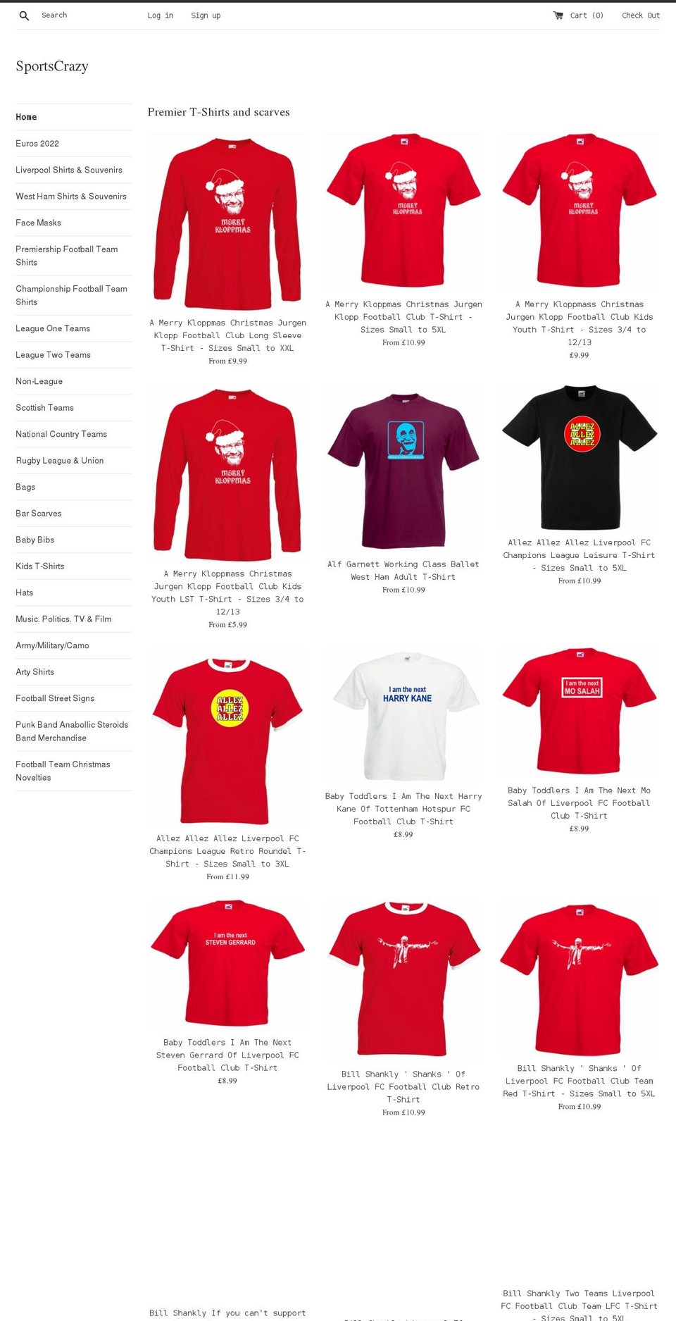 sports-crazy.co.uk shopify website screenshot