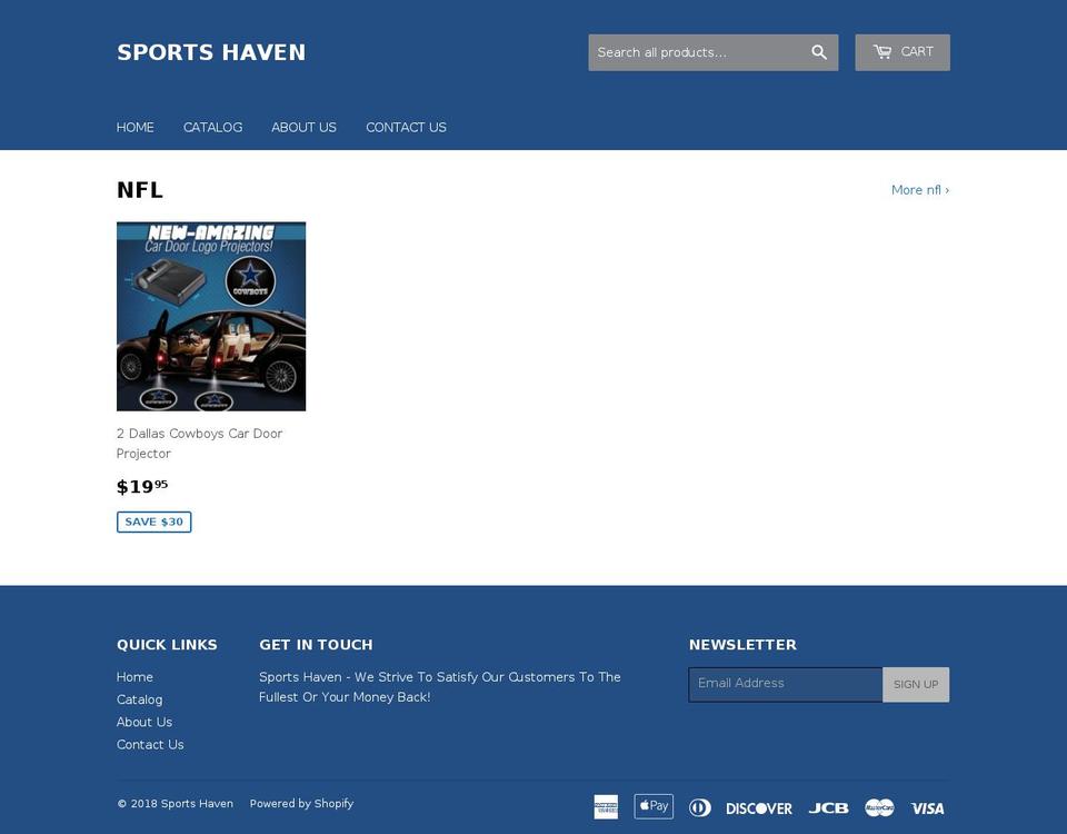sports-haven.com — Shopify storefront screenshot