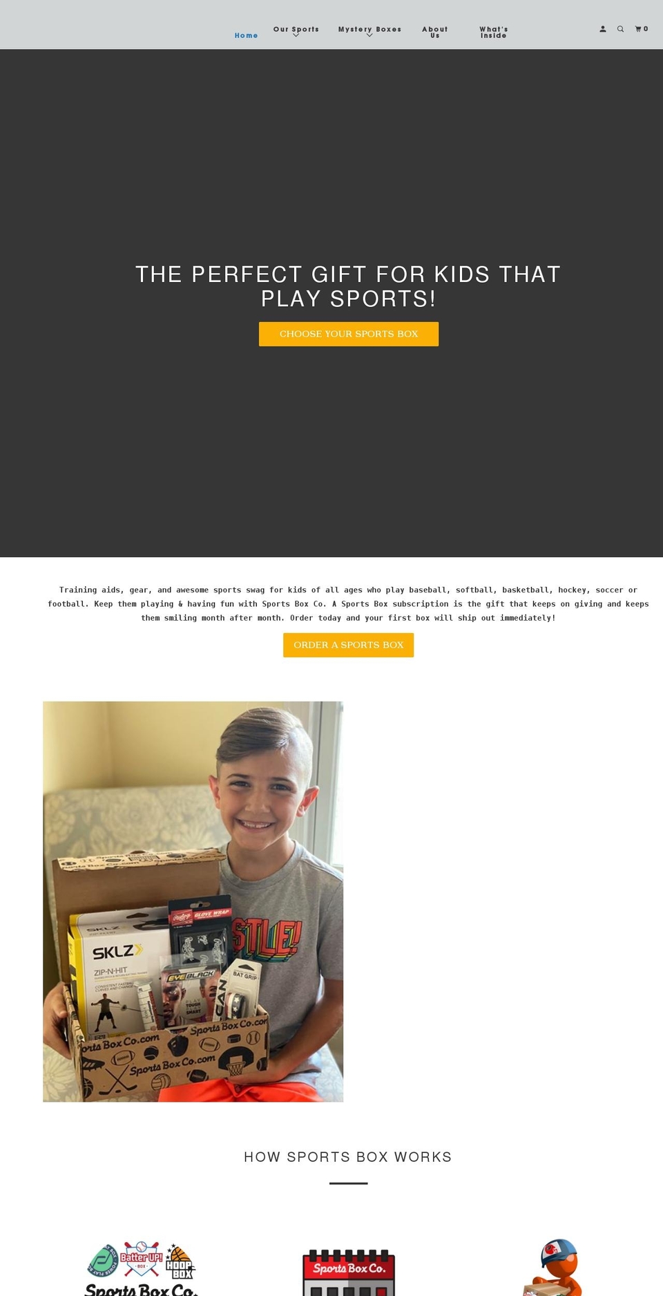 sportsboxco.com shopify website screenshot