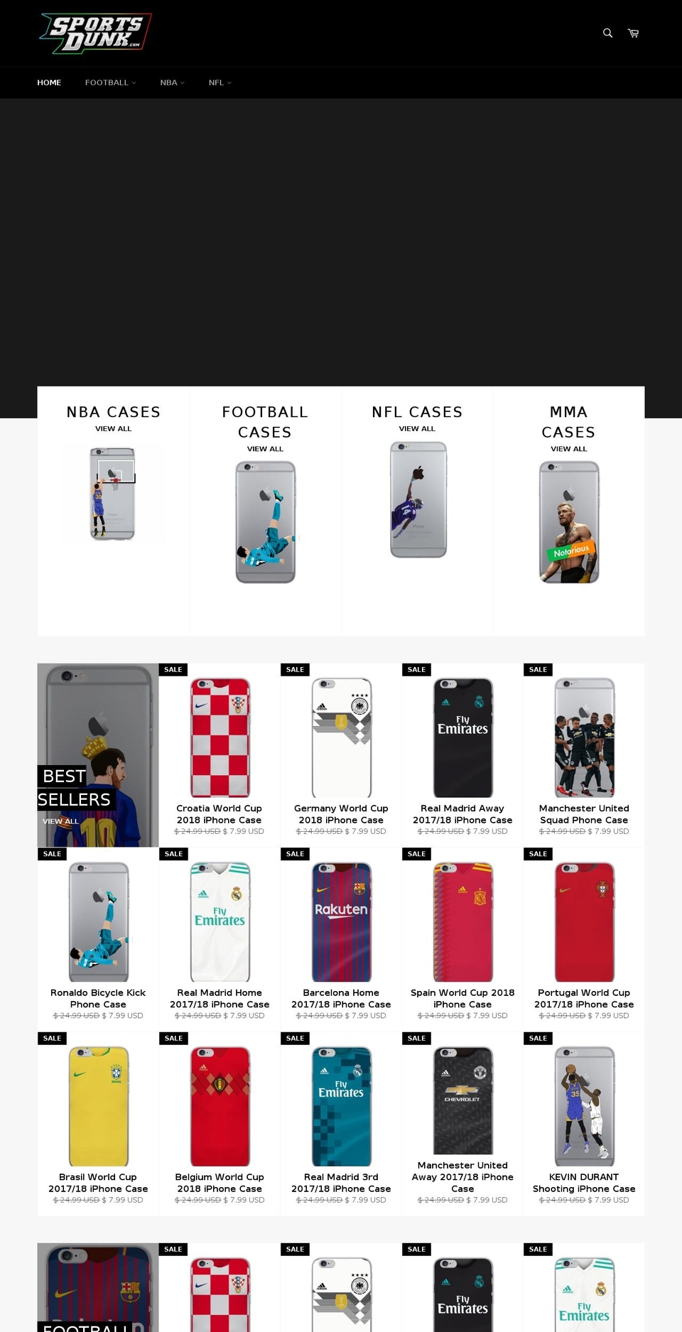 sportsdunk.com — Shopify storefront screenshot