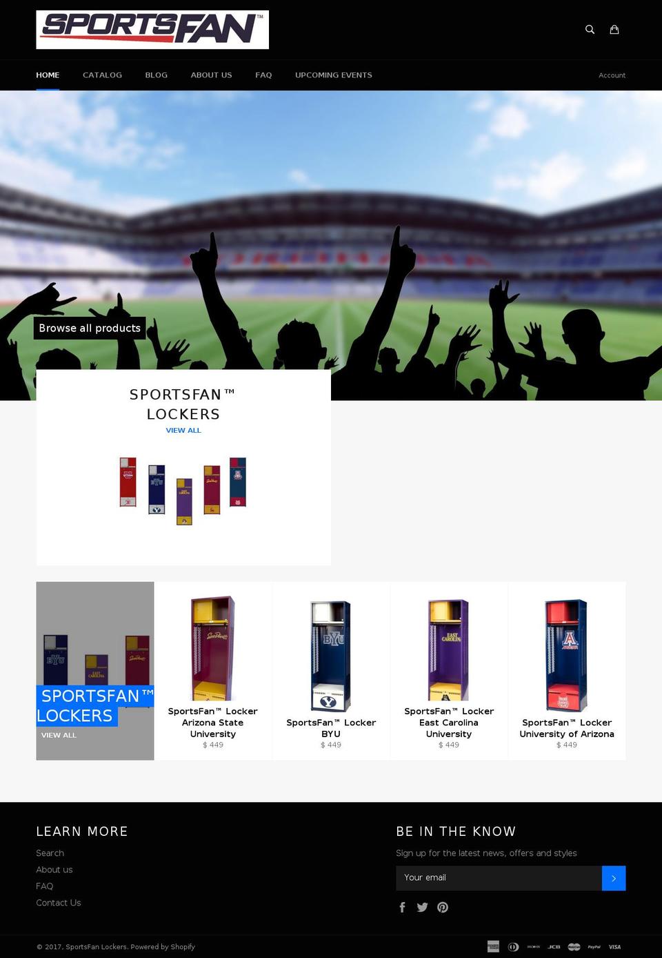 sportsfanlockers.com shopify website screenshot