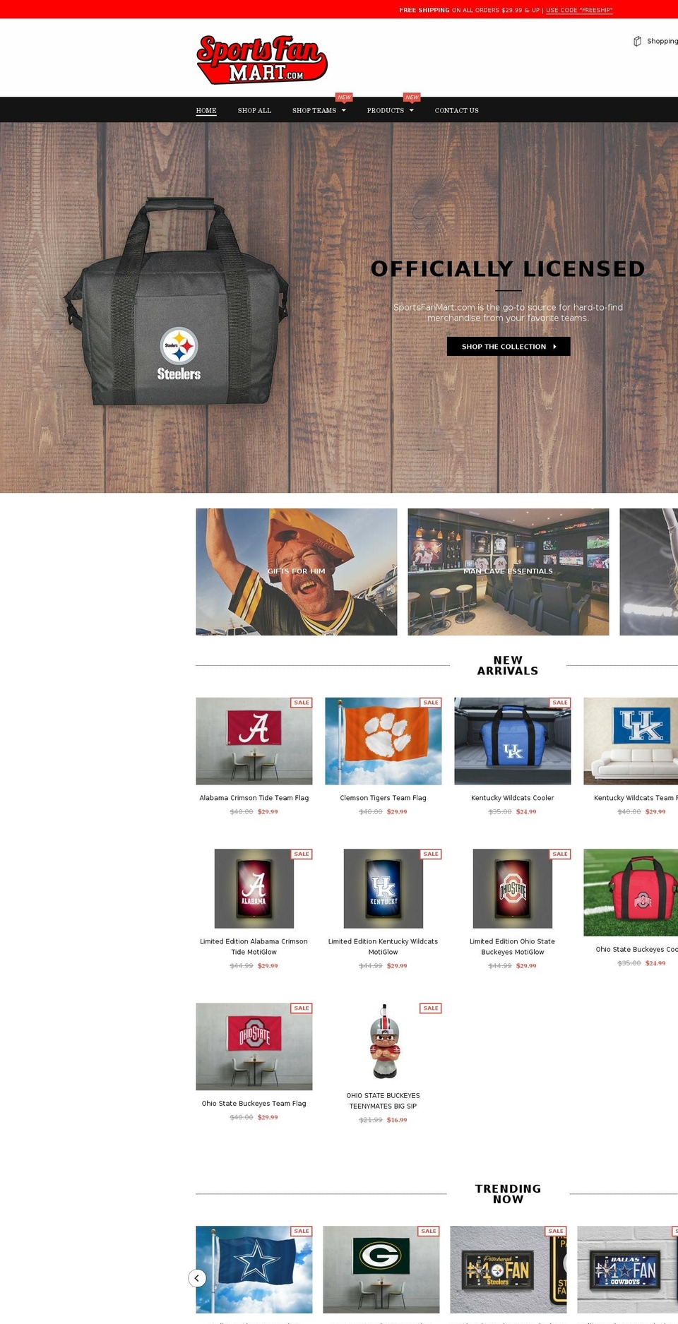 sportsfanmart.com shopify website screenshot