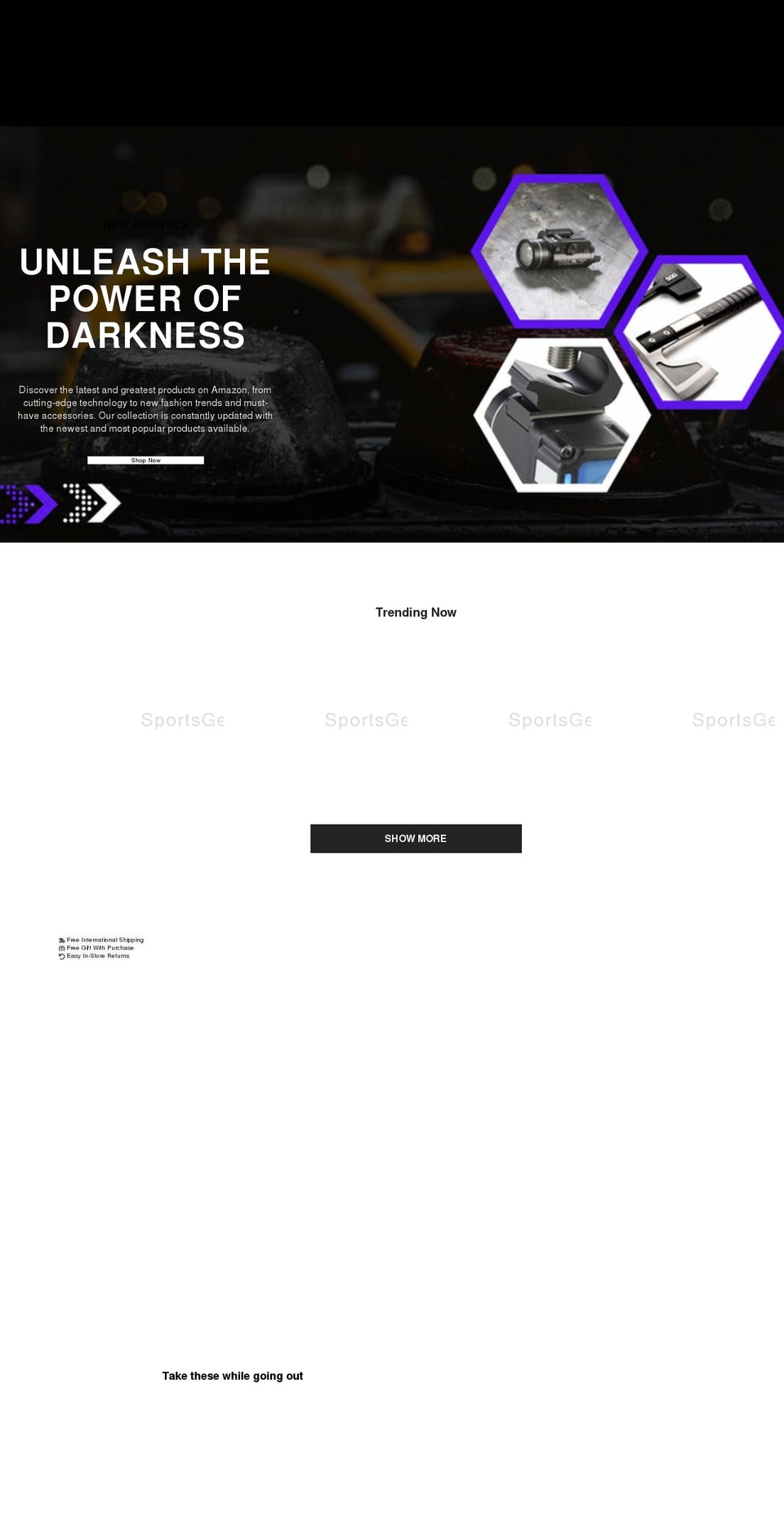 sportsgearx.com shopify website screenshot