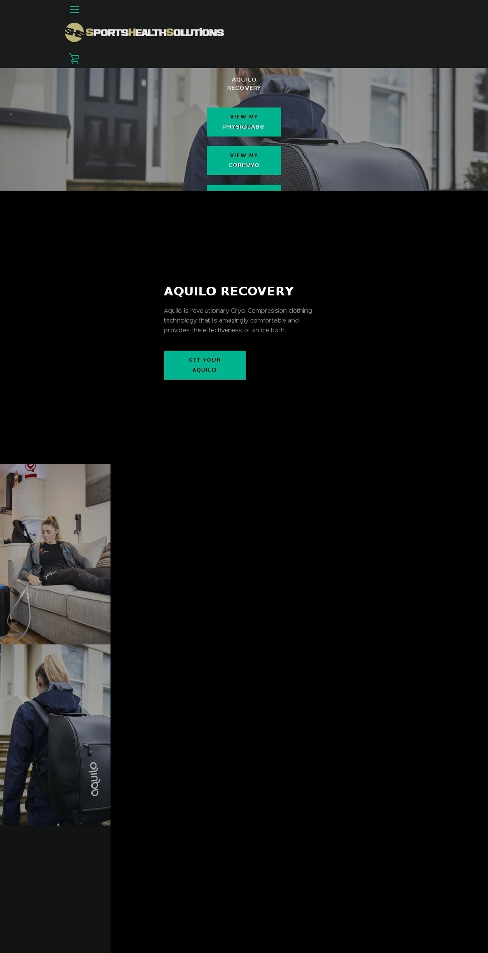 sportshealthsolutions.com — Shopify storefront screenshot