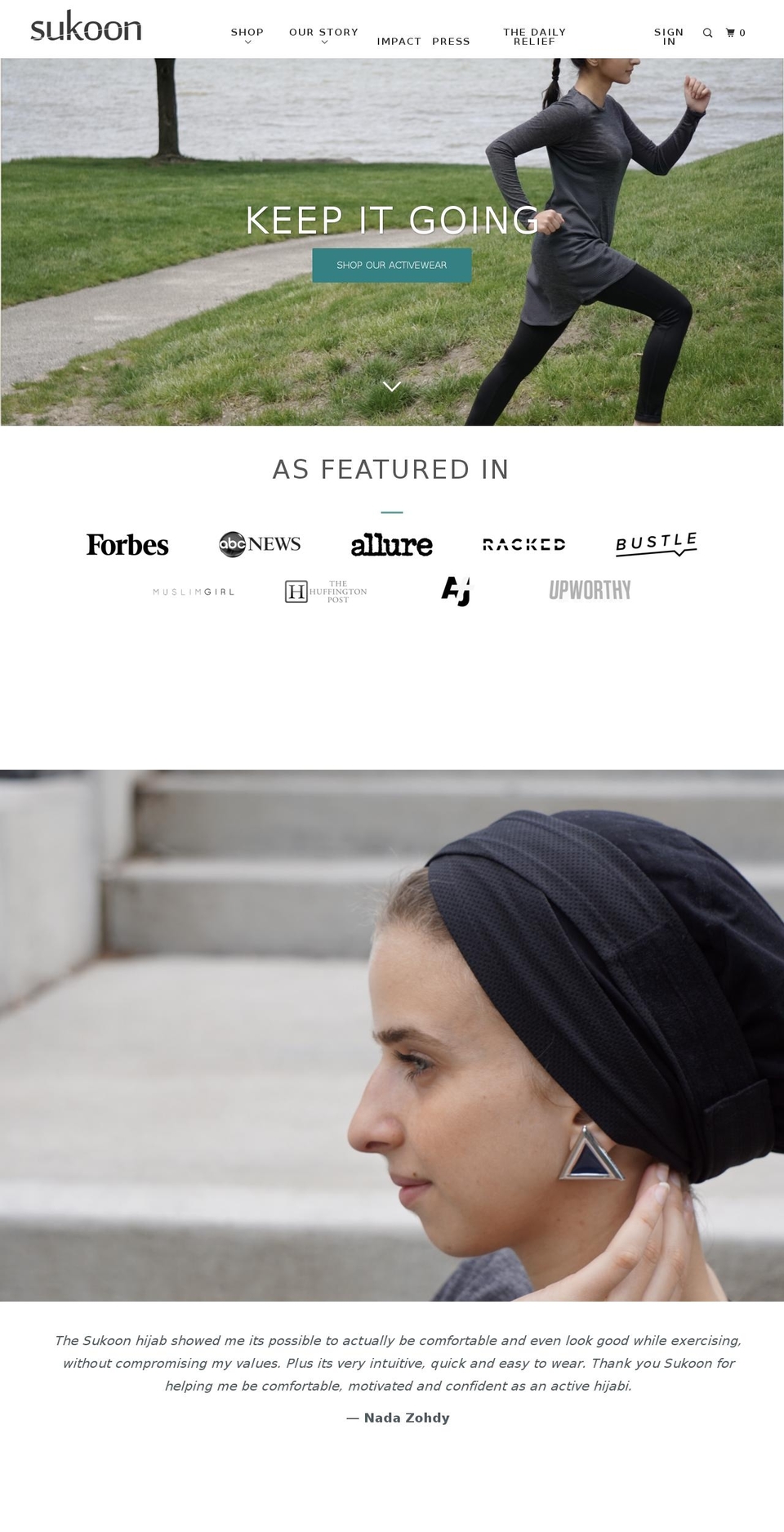 sportshijabs.com — Shopify storefront screenshot
