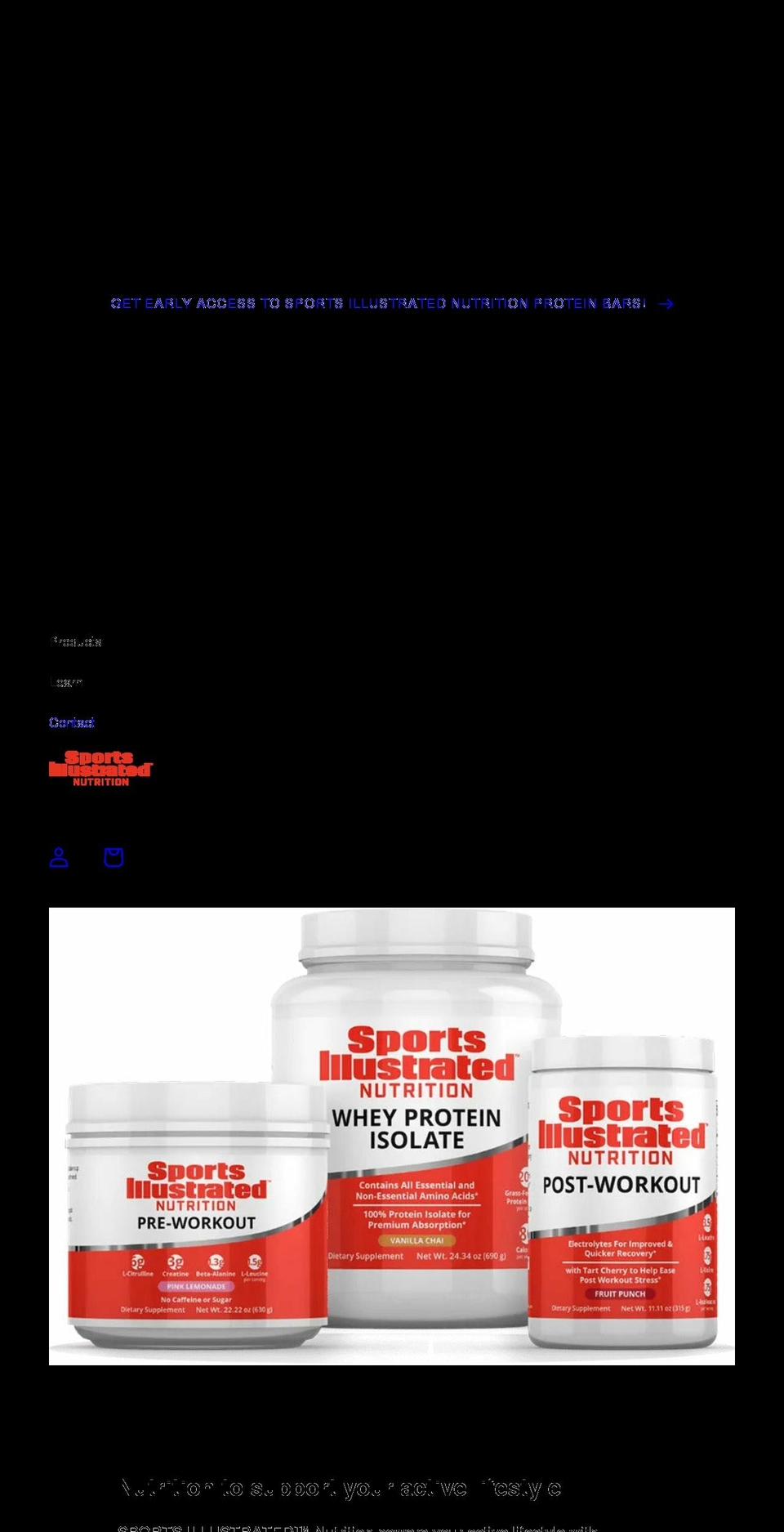 sportsillustratednutrition.com shopify website screenshot