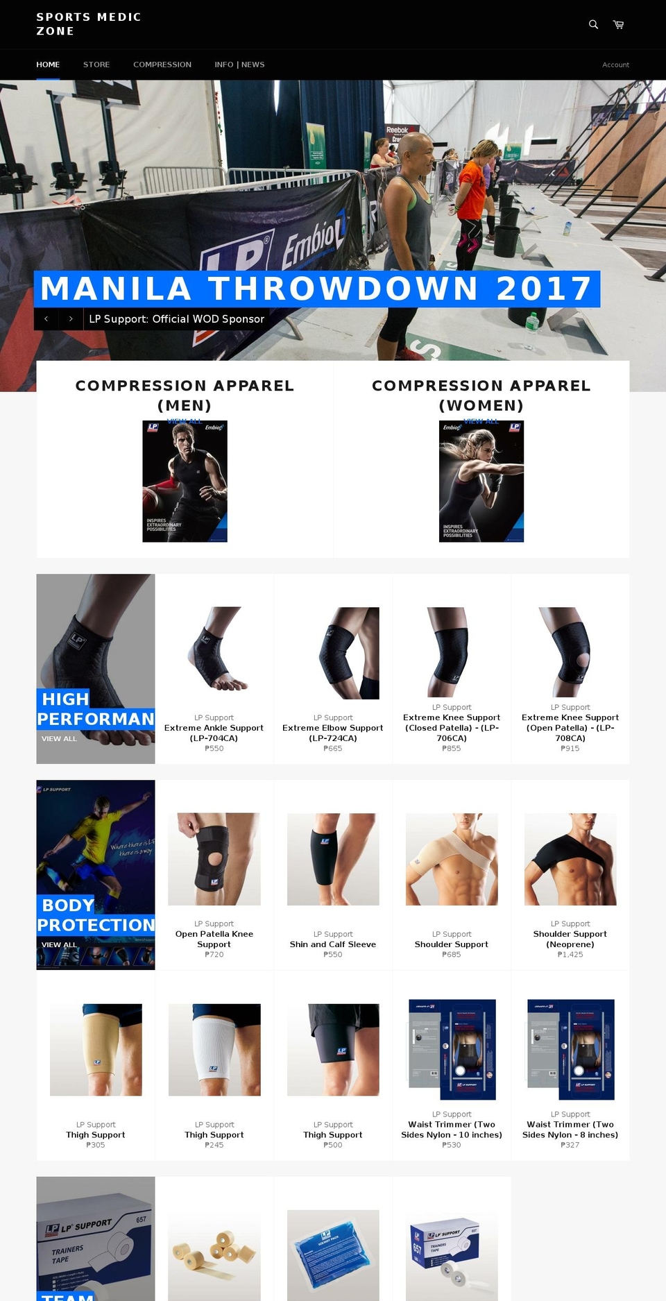 sportsmediczone.com shopify website screenshot