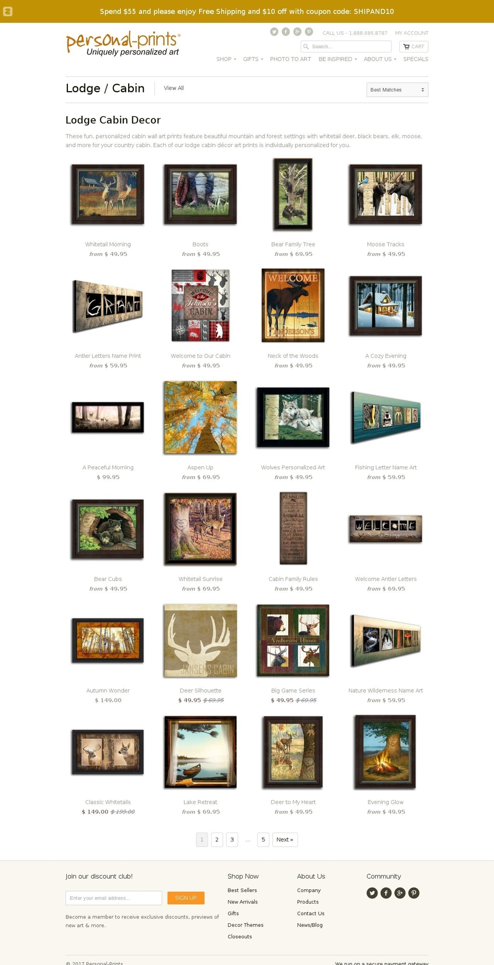 sportsmensart.com shopify website screenshot