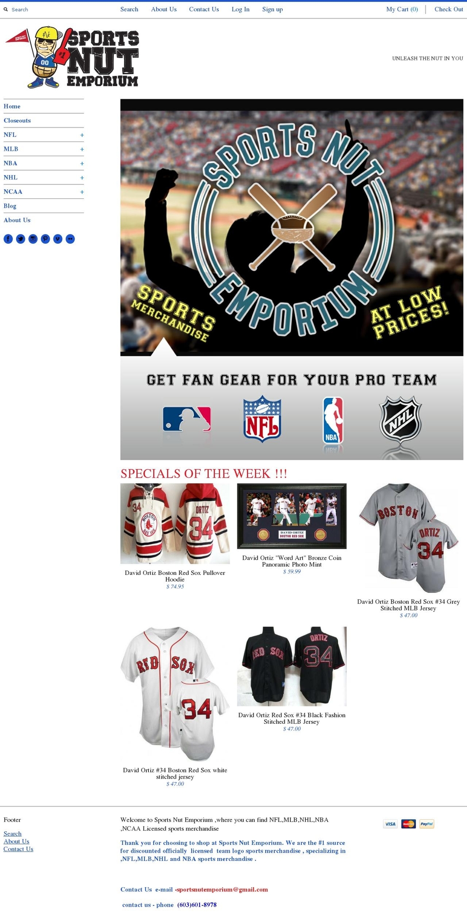 sportsnutemporium.com shopify website screenshot