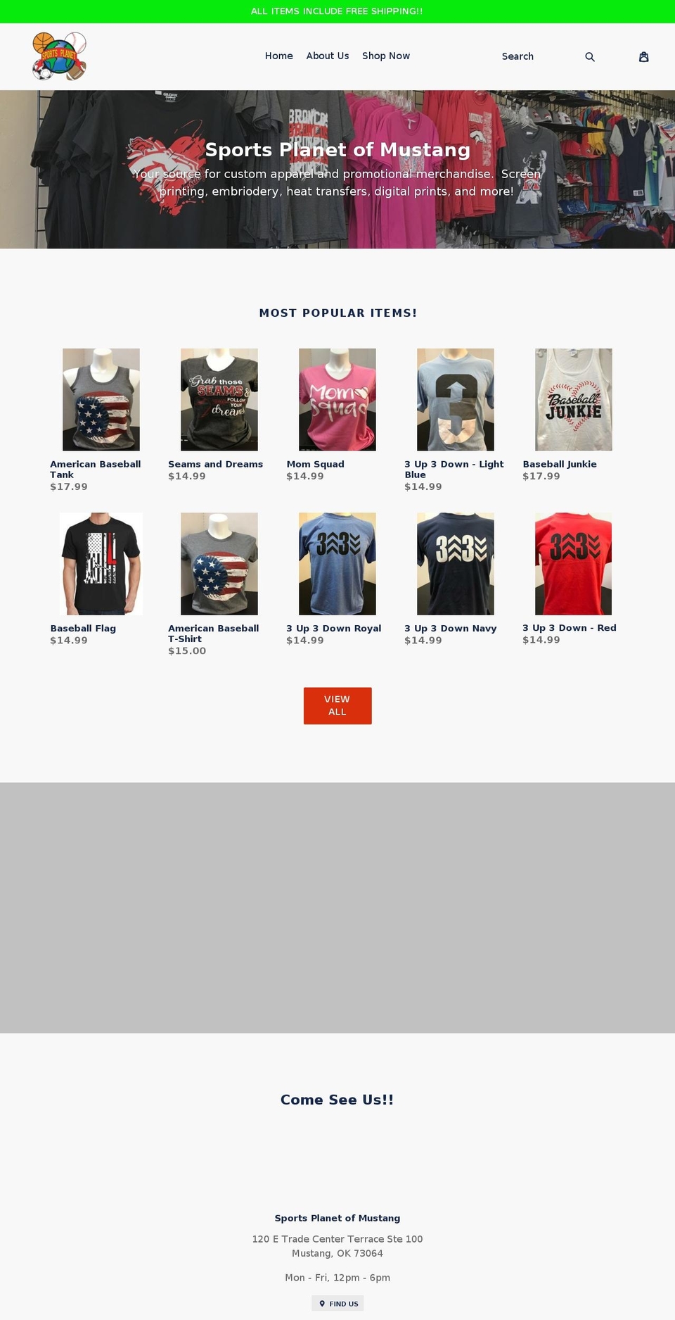 sportsplanetok.com — Shopify storefront screenshot