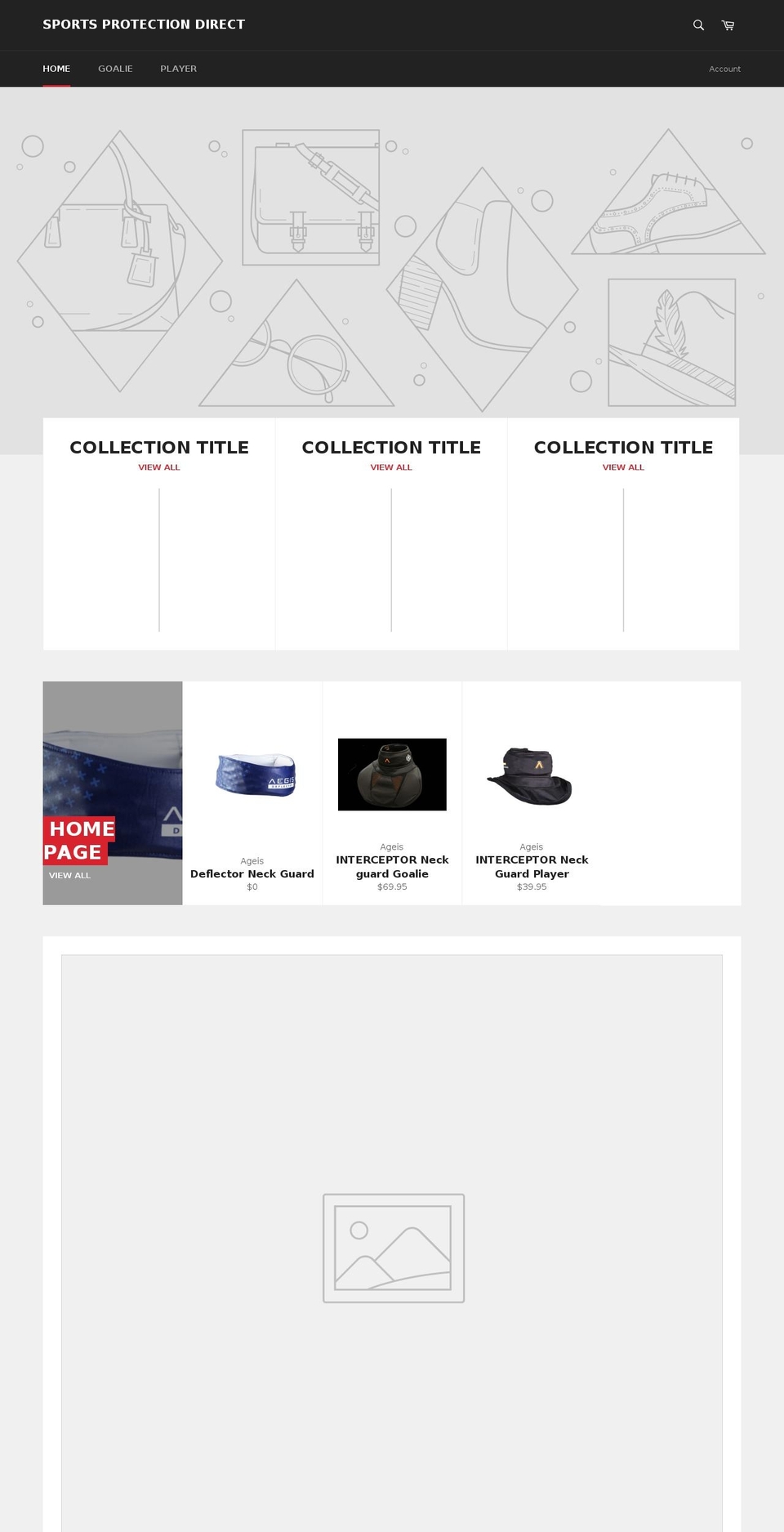 sportsprotectiondirect.com — Shopify storefront screenshot