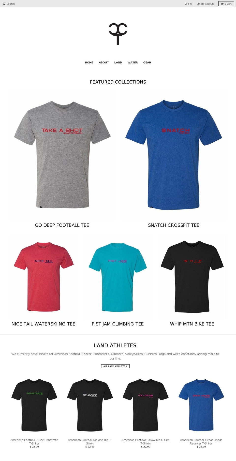 sportsspecifictshirts.com — Shopify storefront screenshot