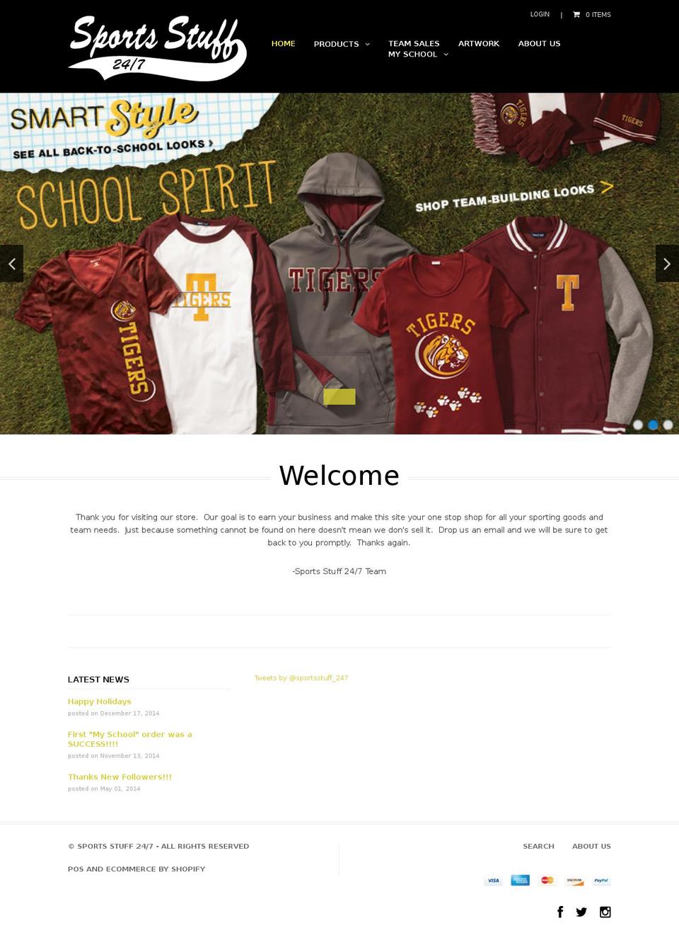 sportsstuff247.com shopify website screenshot
