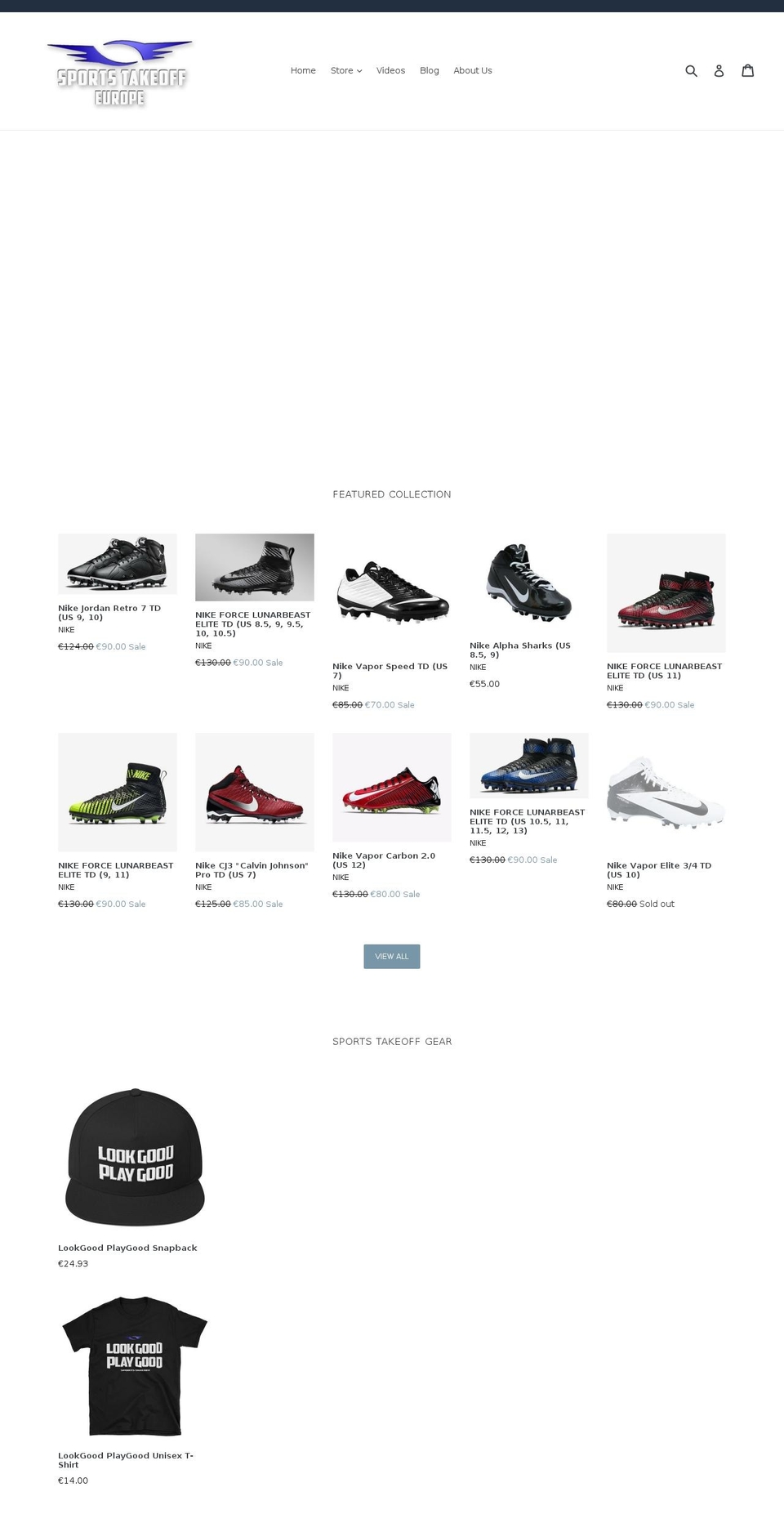 sportstakeoff.com shopify website screenshot