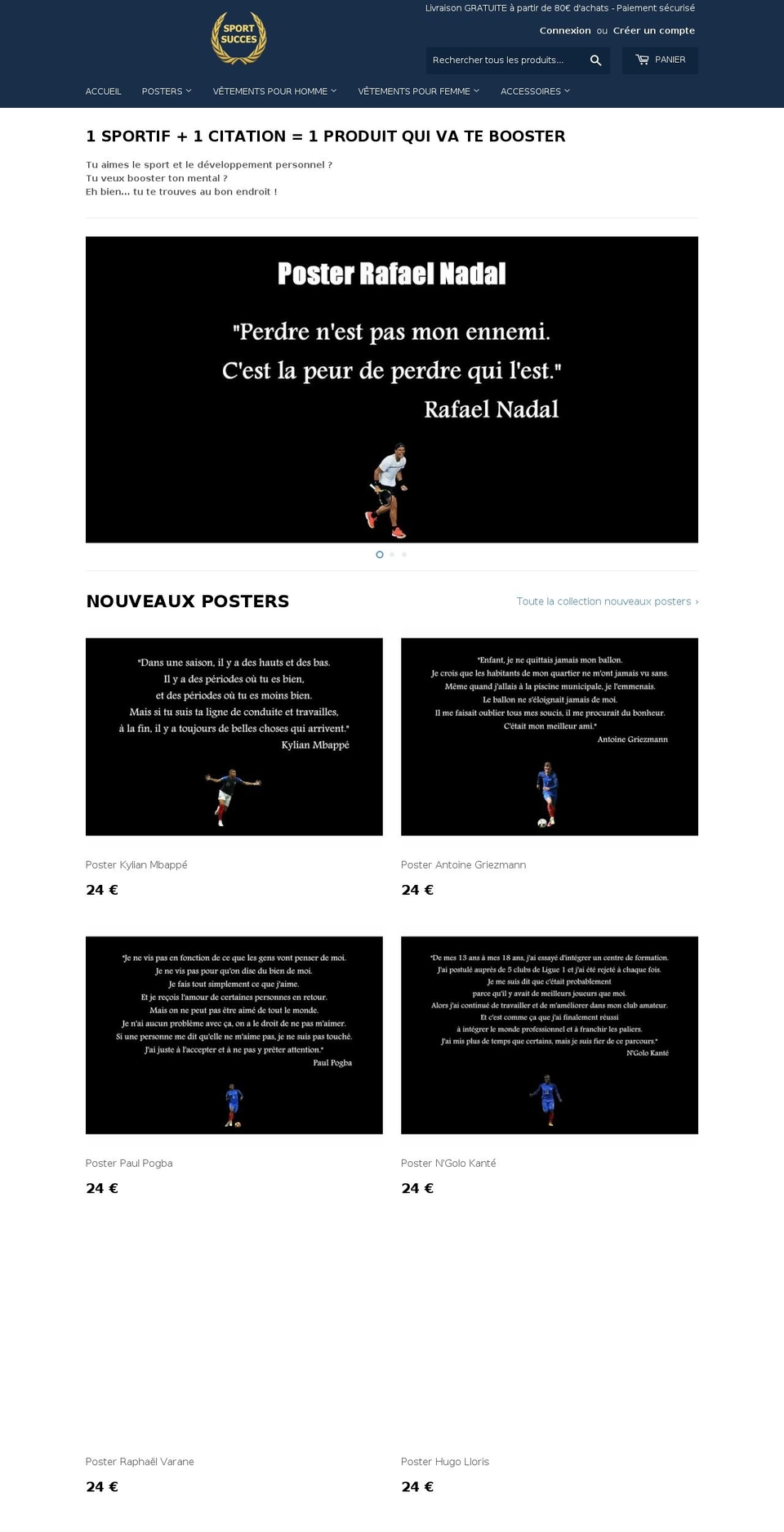 sportsucces.com shopify website screenshot