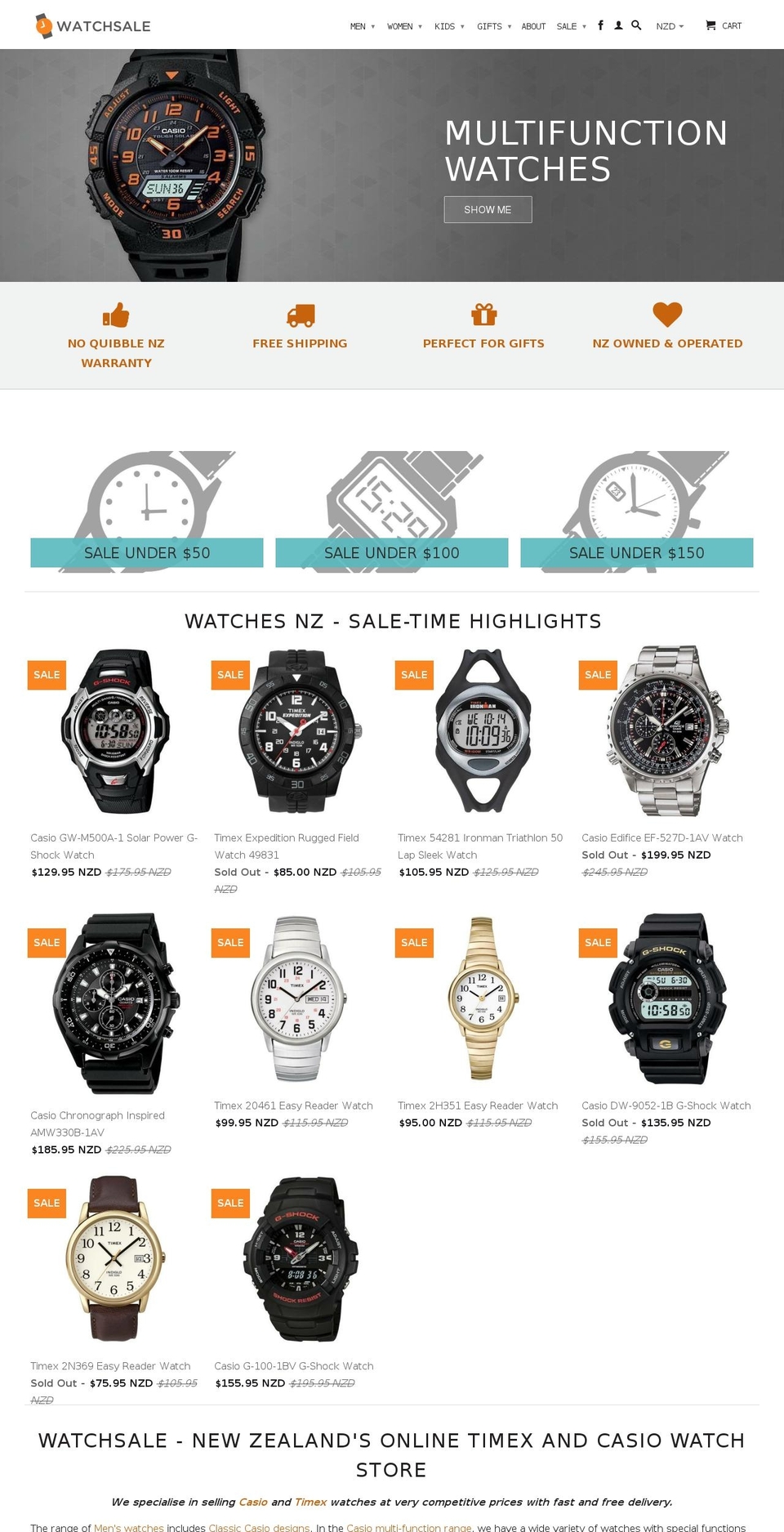 sportswatches.co.nz shopify website screenshot